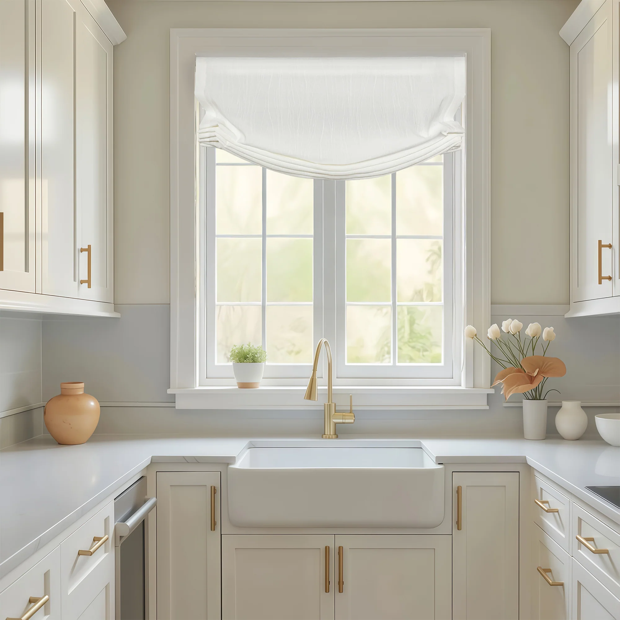 Aura Sheer Roman Shades & Blinds