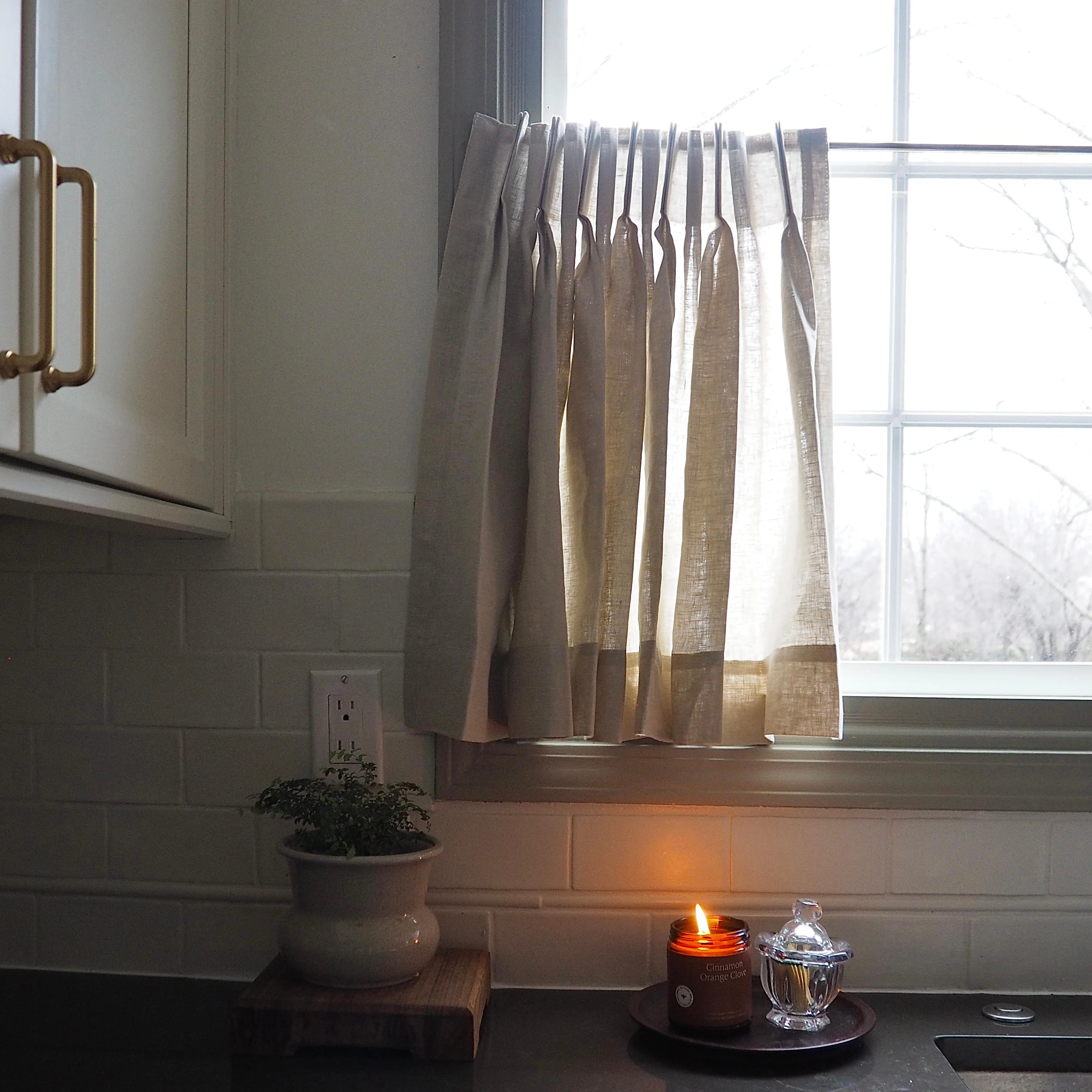 100% Belgian Flax Linen Cafe Curtains - Image 4