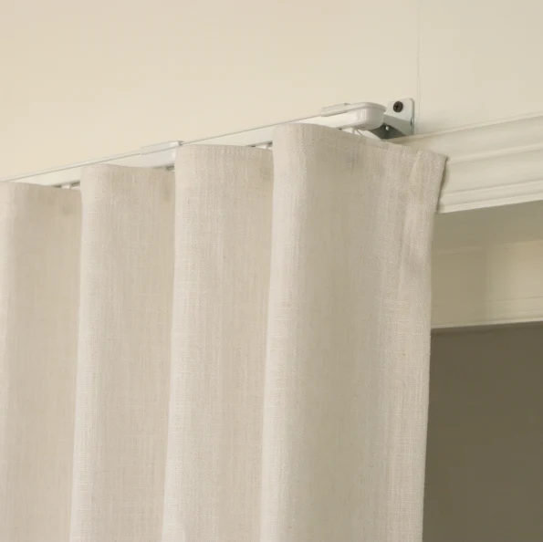 100% Belgian Flax Linen Curtains & Drapes Ripple Fold with Track - Image 3