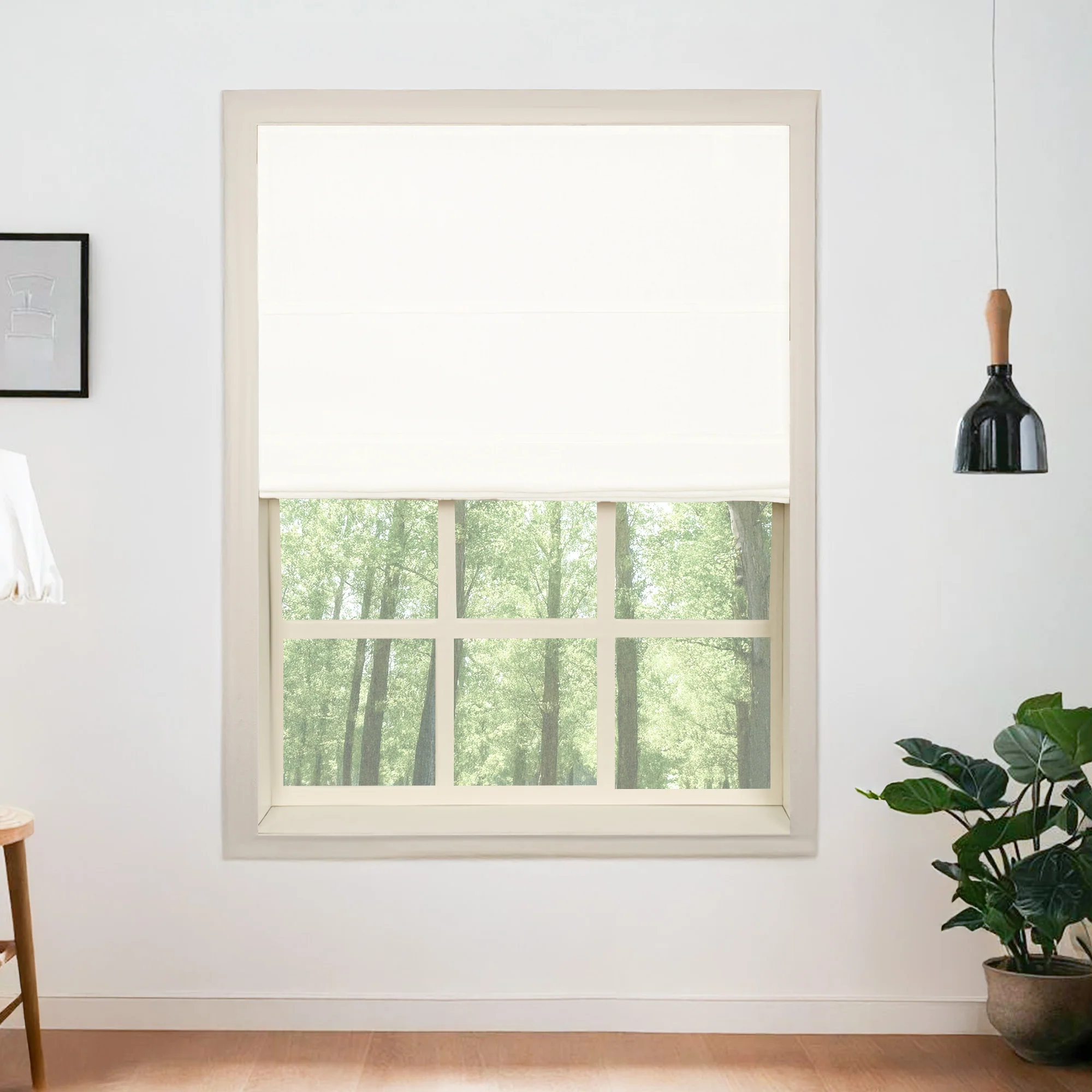 100% Belgian Flax Linen Roman Blackout Shades - Image 11