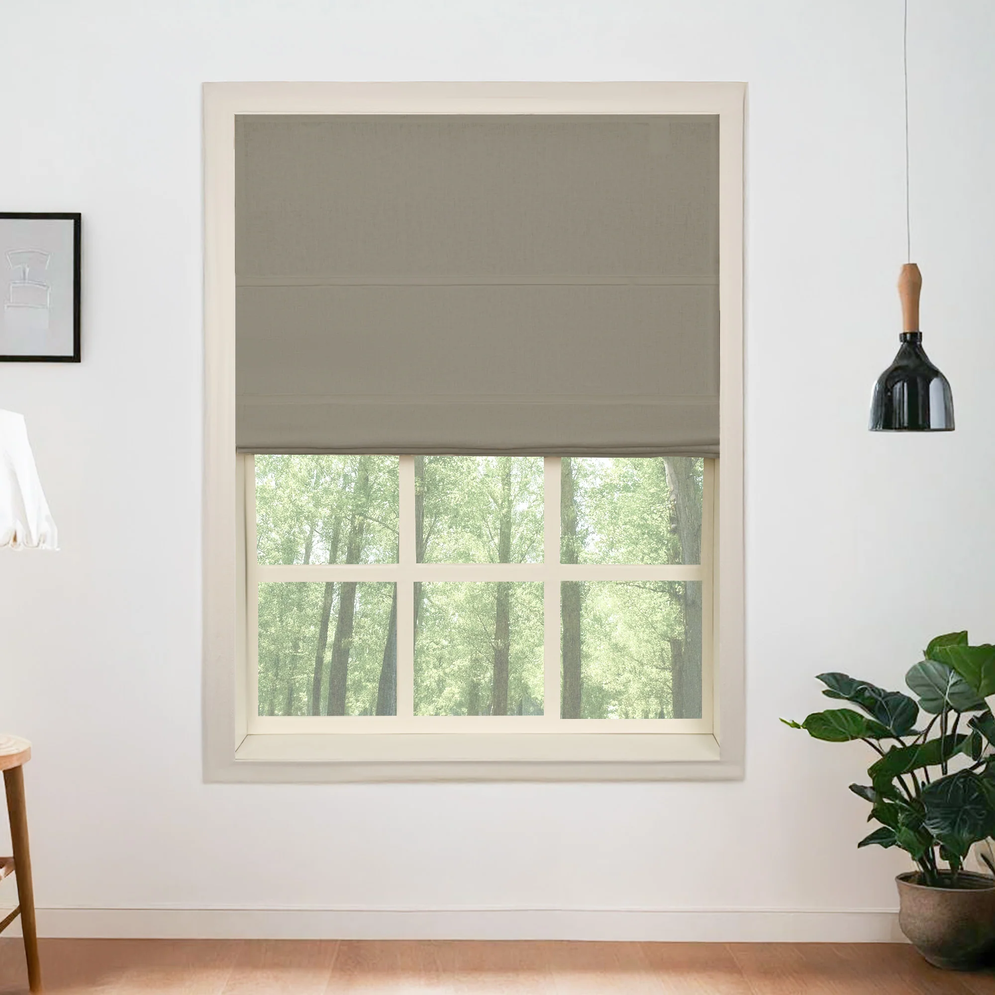 100% Belgian Flax Linen Roman Blackout Shades - Image 16