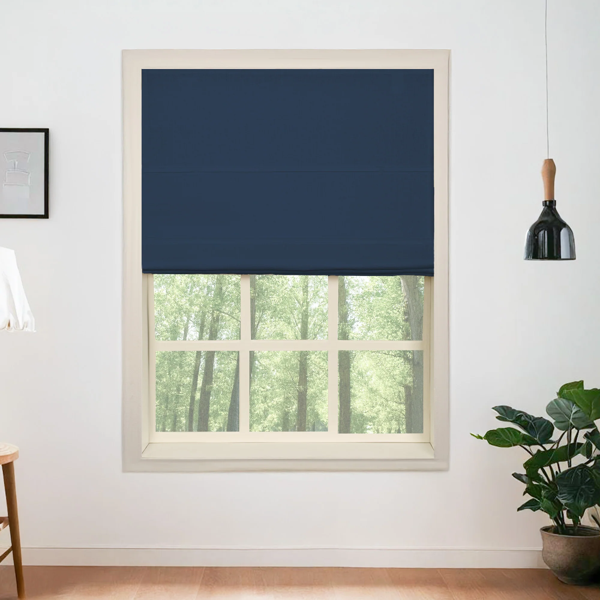 100% Belgian Flax Linen Roman Blackout Shades - Image 18