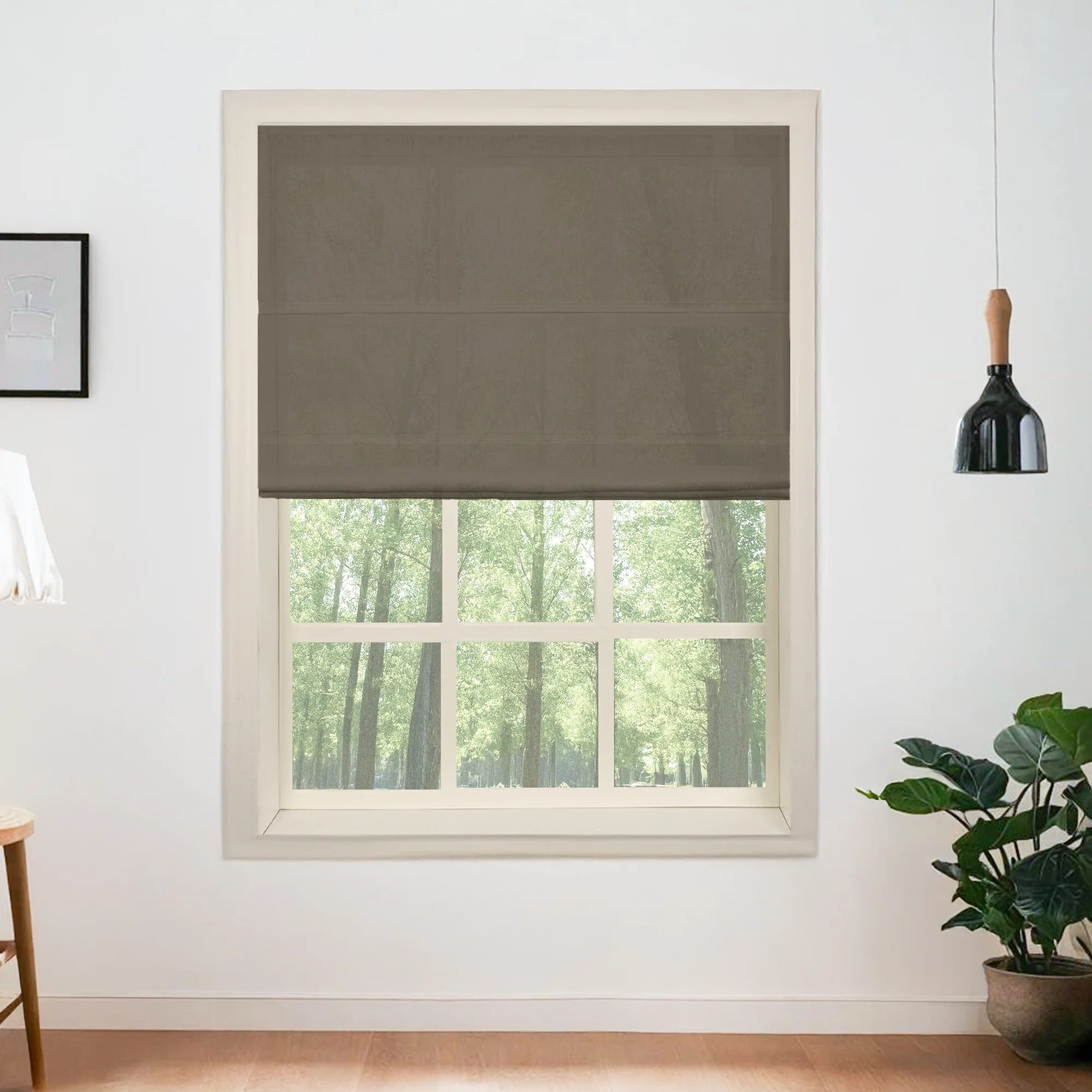 100% Belgian Flax Linen Roman Shades & Blinds - Image 18