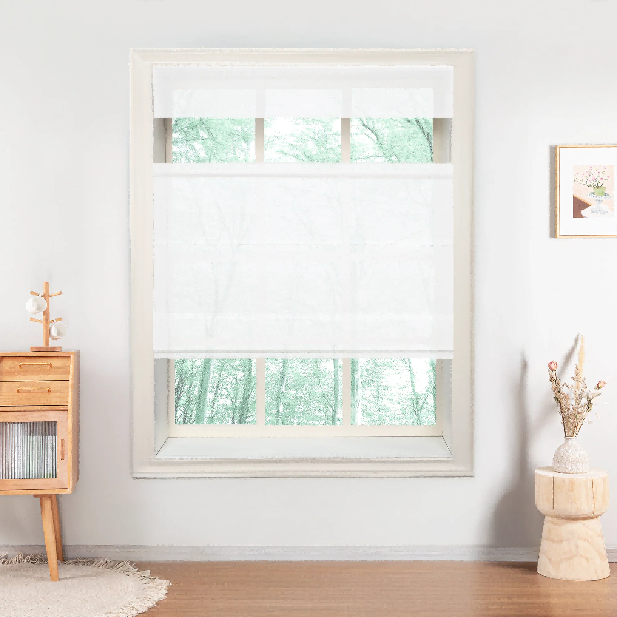100% Belgian Flax Linen Roman Shades & Blinds | Top Down Bottom Up