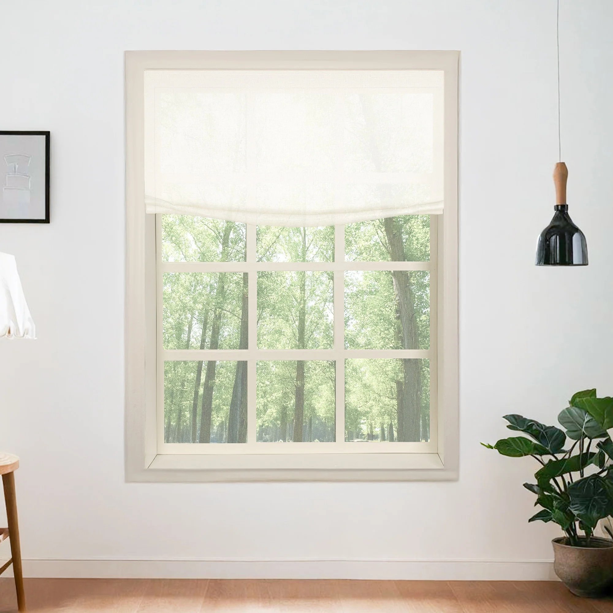 100% Belgian Flax Linen Roman Shades & Blinds | Relaxed - Image 17