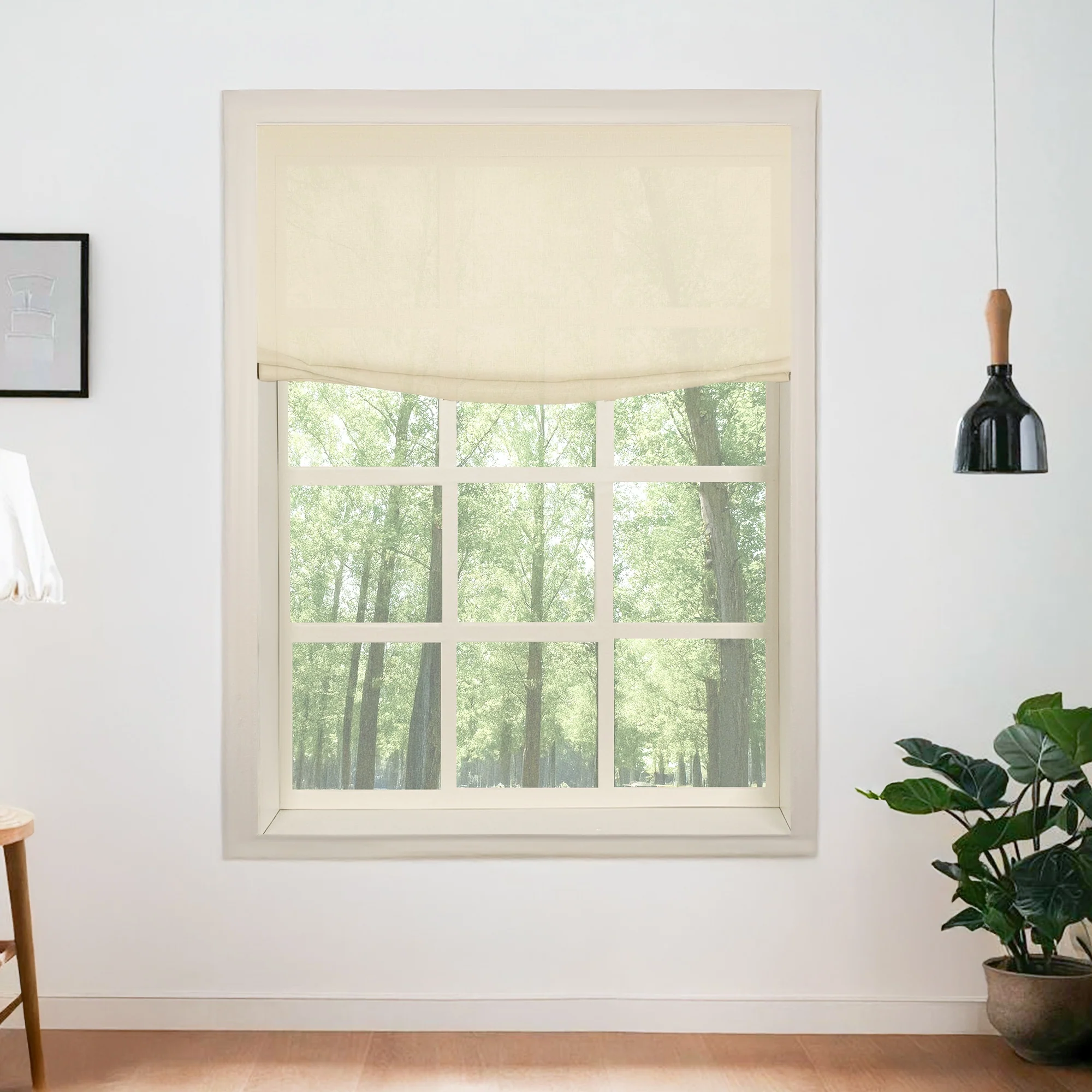 100% Belgian Flax Linen Roman Shades & Blinds | Relaxed - Image 18