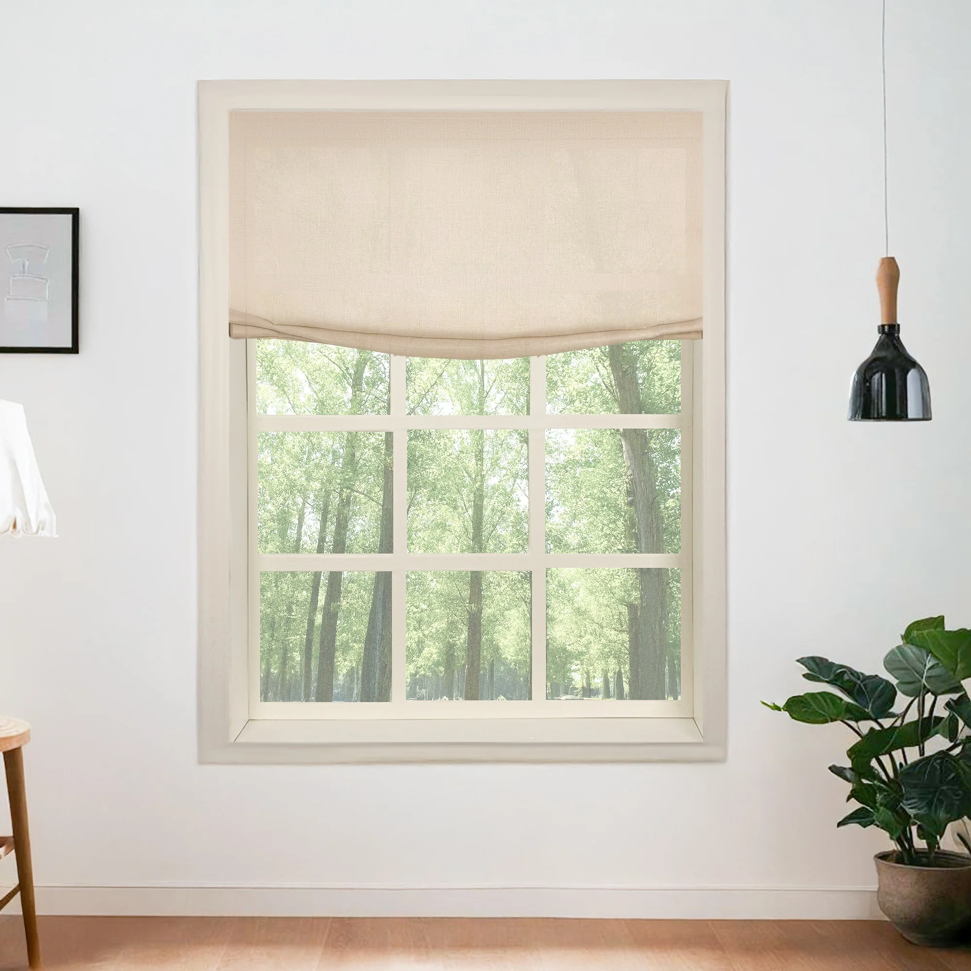 100% Belgian Flax Linen Roman Shades & Blinds | Relaxed - Image 19