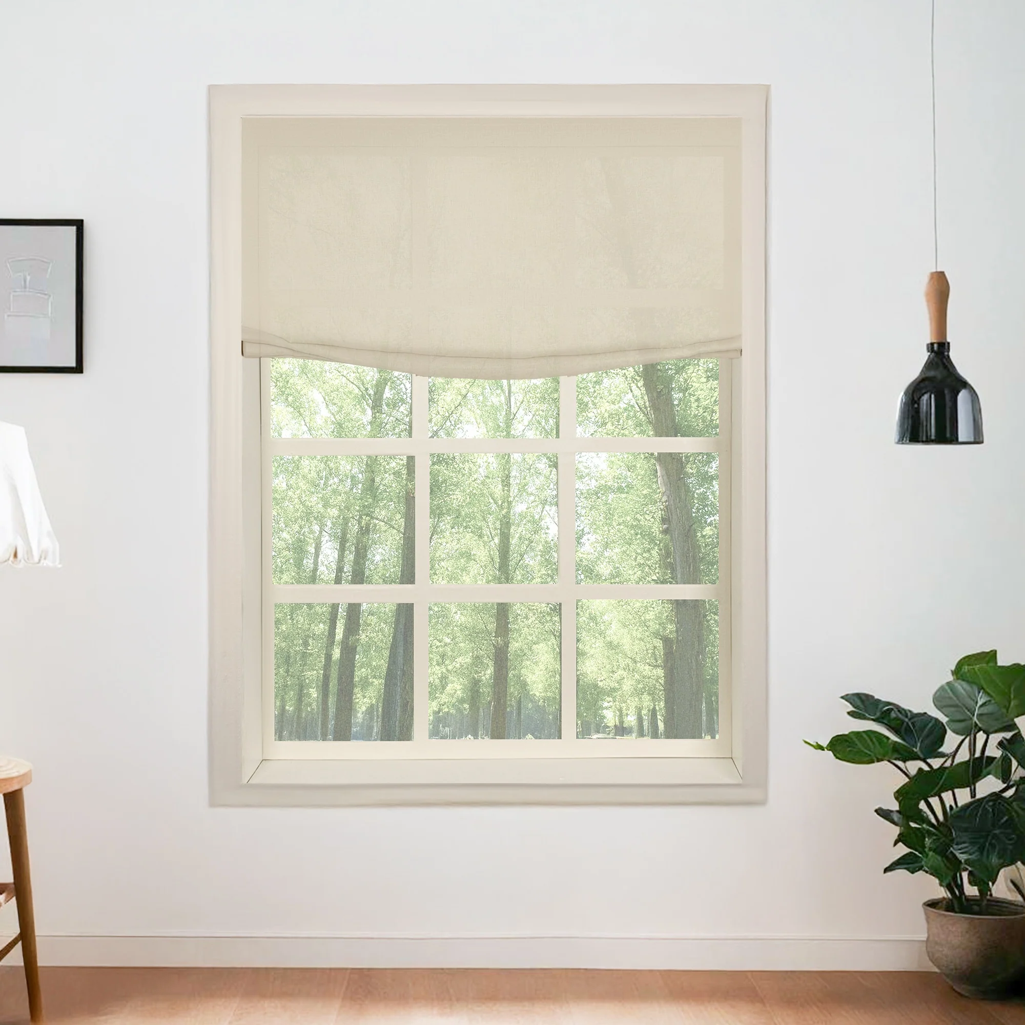 100% Belgian Flax Linen Roman Shades & Blinds | Relaxed - Image 20