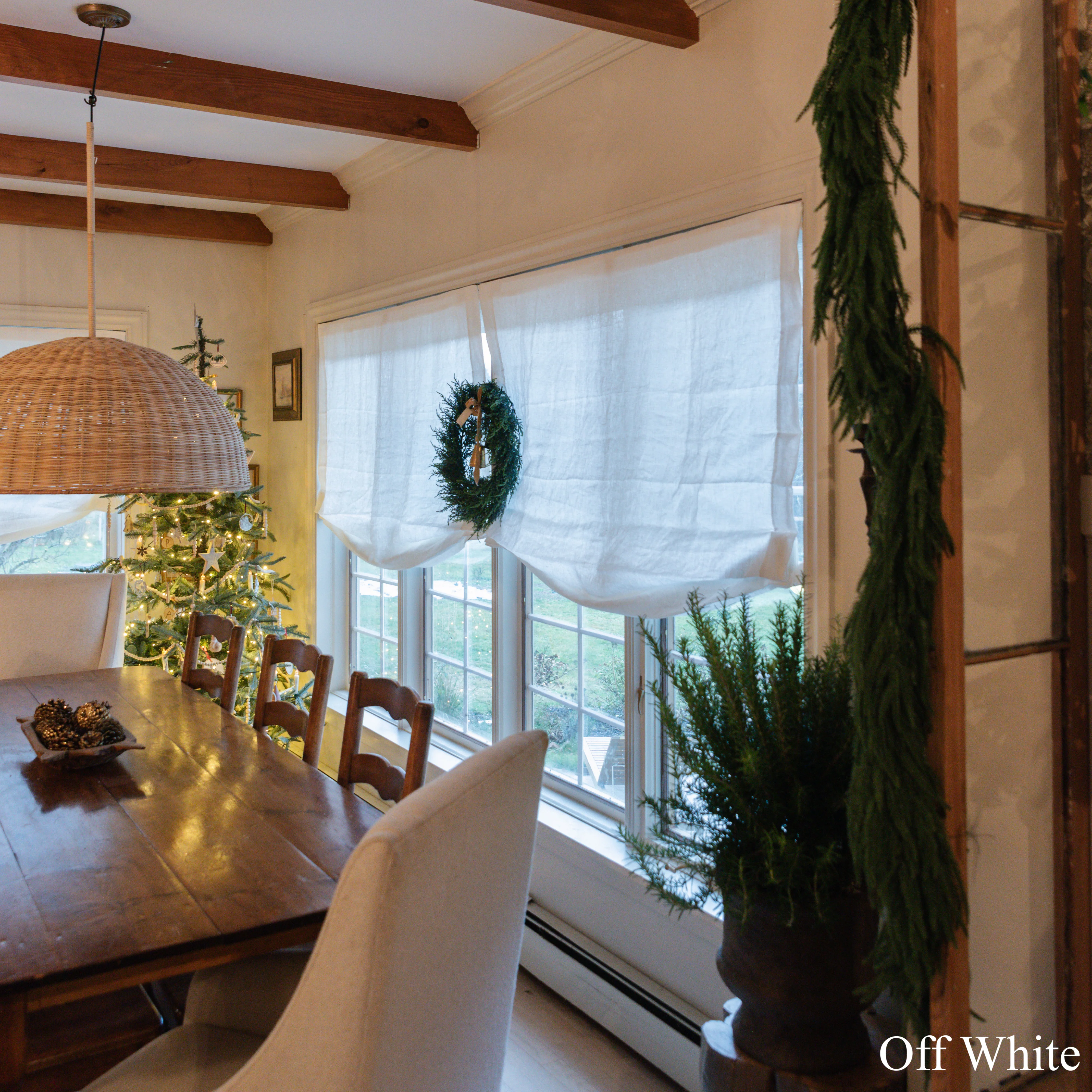 100% Belgian Flax Linen Roman Shades & Blinds | Relaxed - Image 9