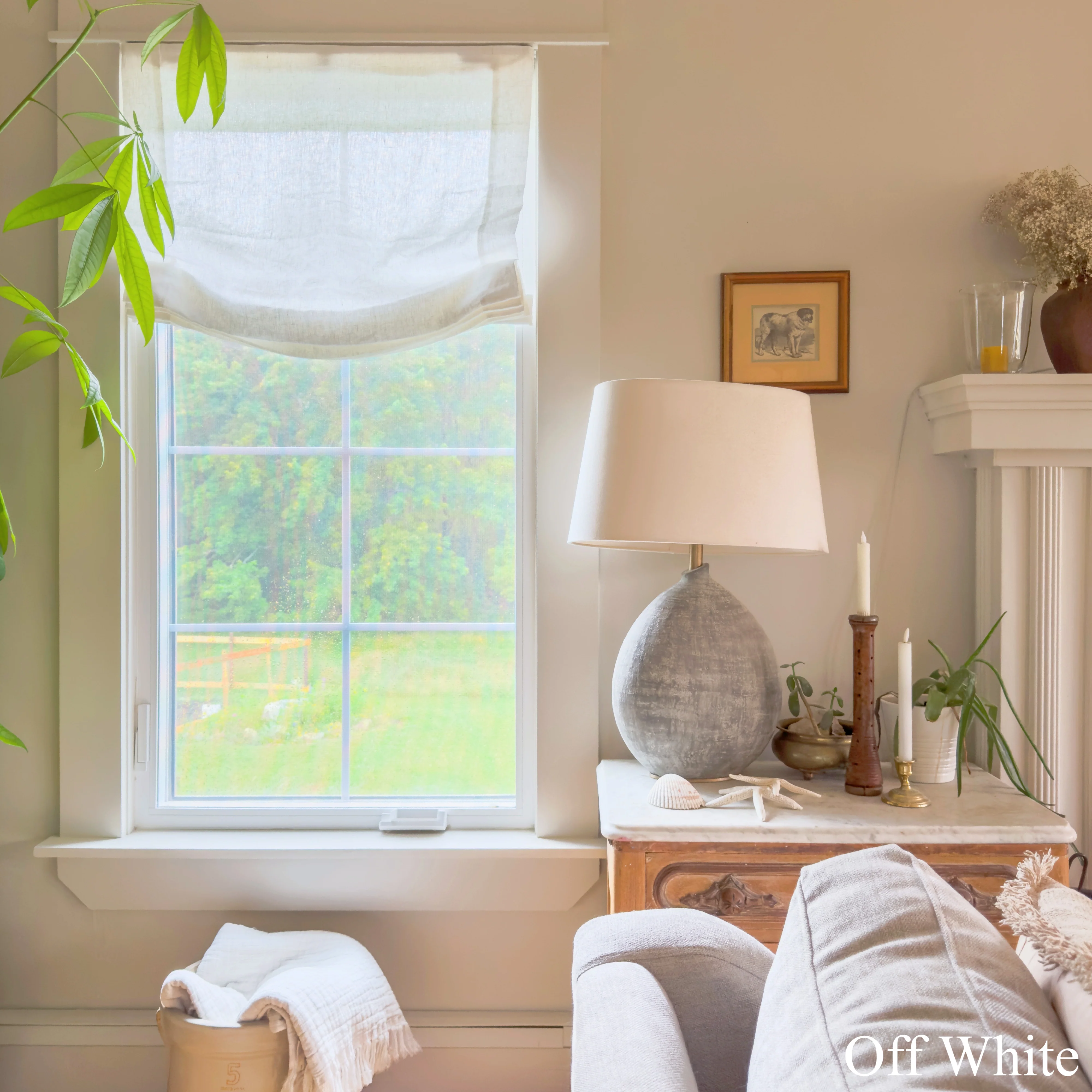 100% Belgian Flax Linen Roman Shades & Blinds - Image 5