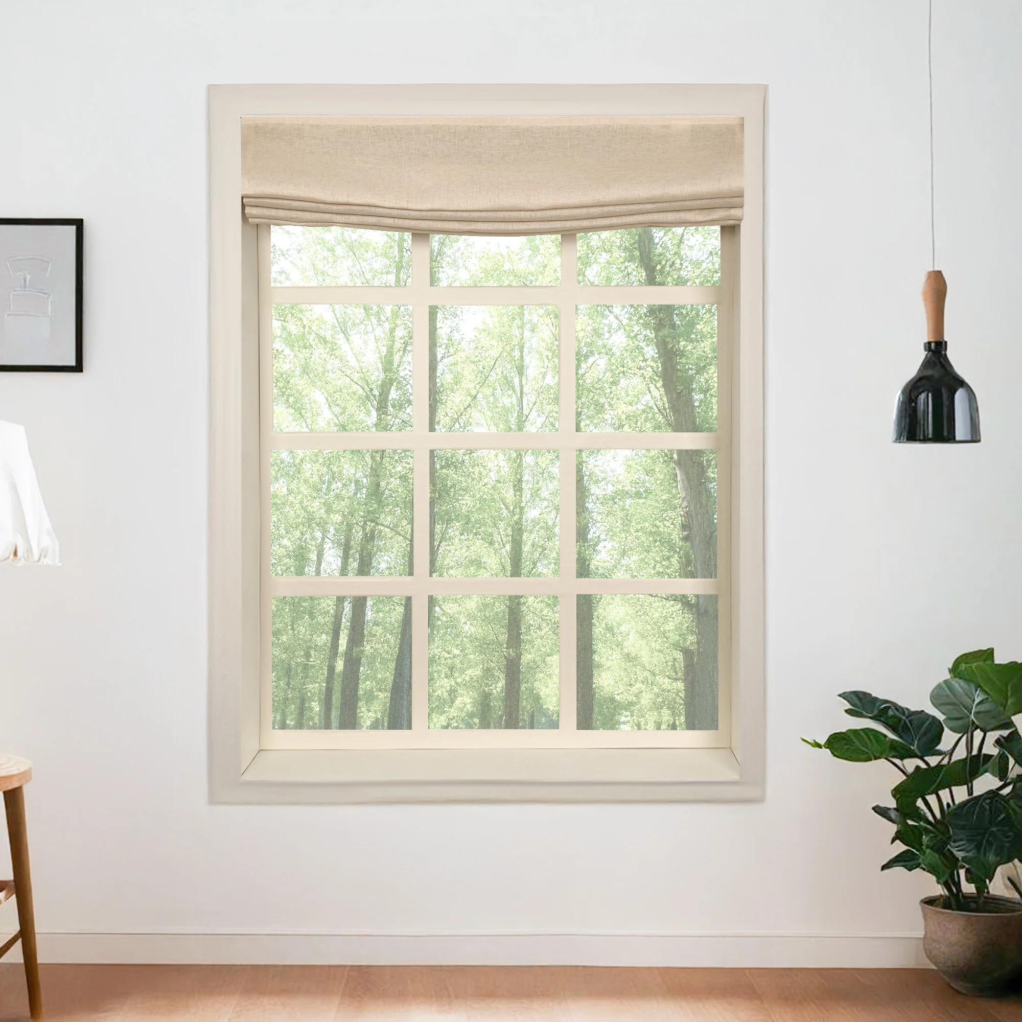 100% Belgian Flax Linen Roman Shades & Blinds | Flat Fold - Image 7