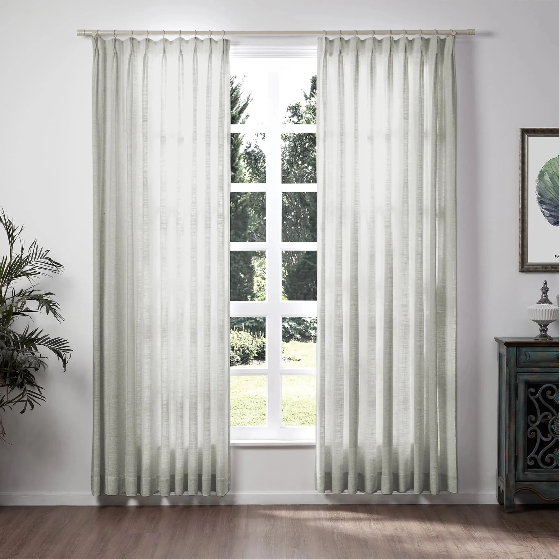 Lily Linen Curtains & Drapes Soft Top - Image 66