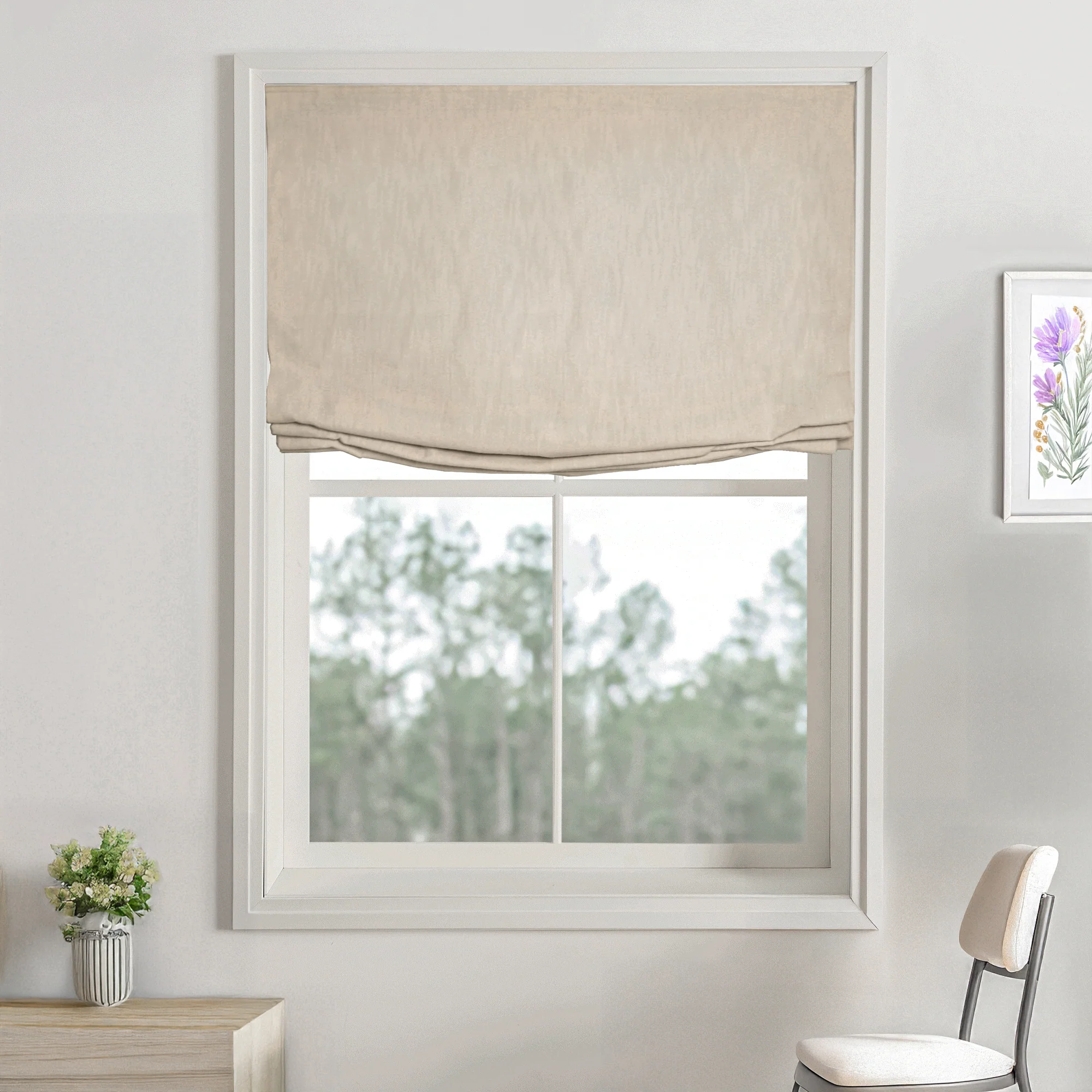 Cove Cotton Roman Blackout Shades - Image 3