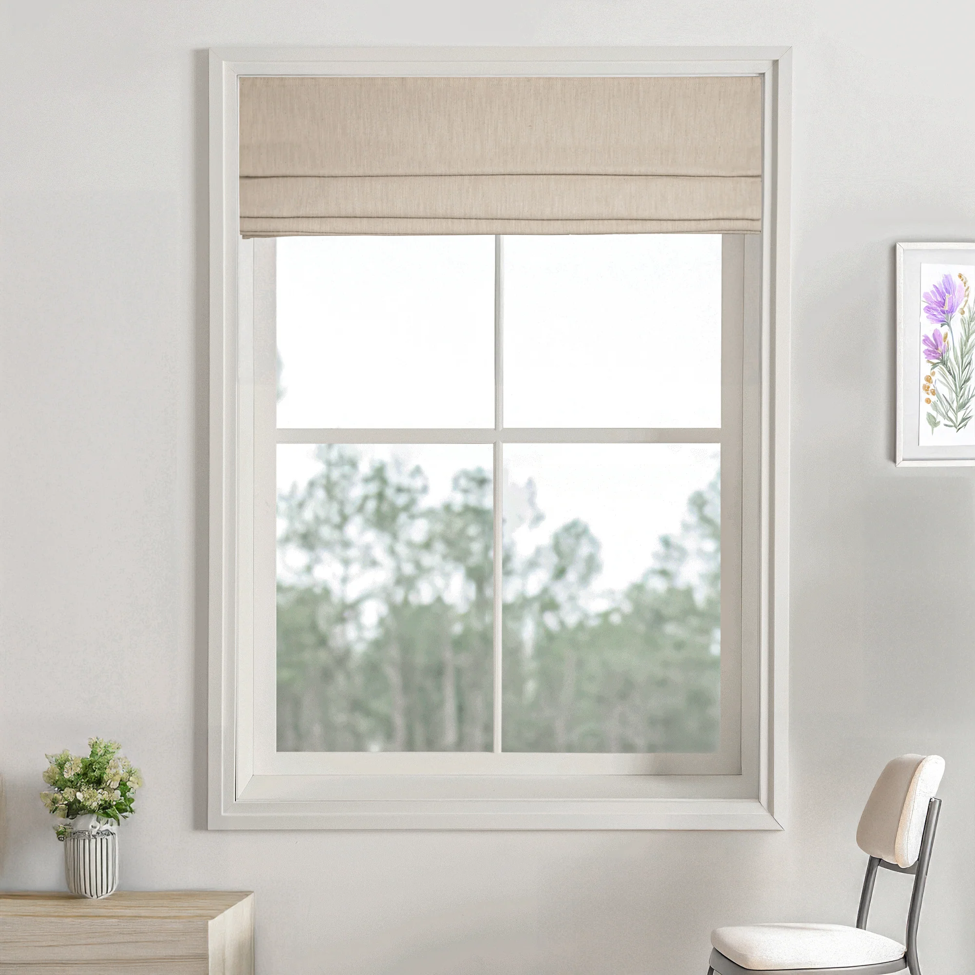 Cove Cotton Roman Blackout Shades - Image 5