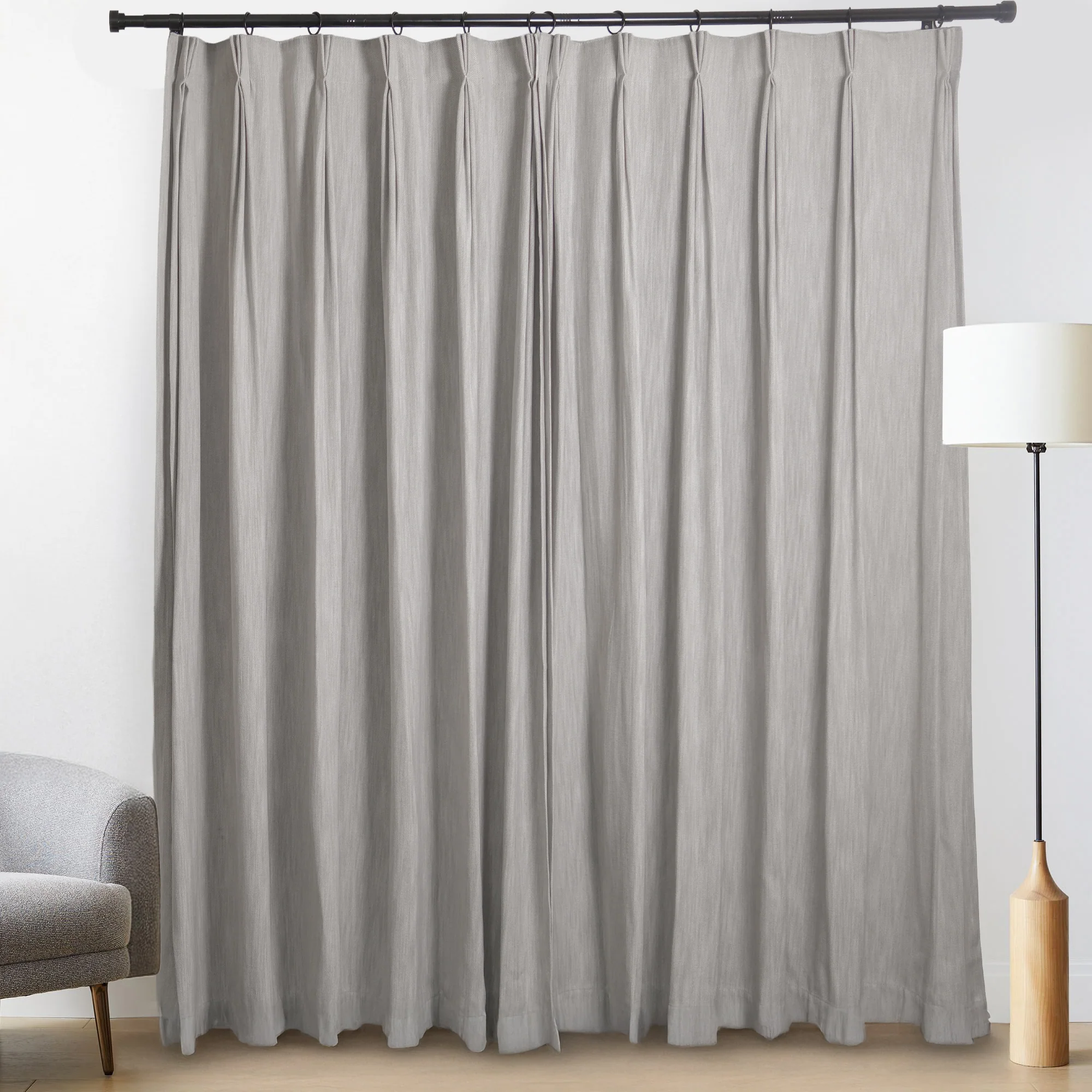 Cove Cotton Blend Curtains & Drapes Pleated - Image 7