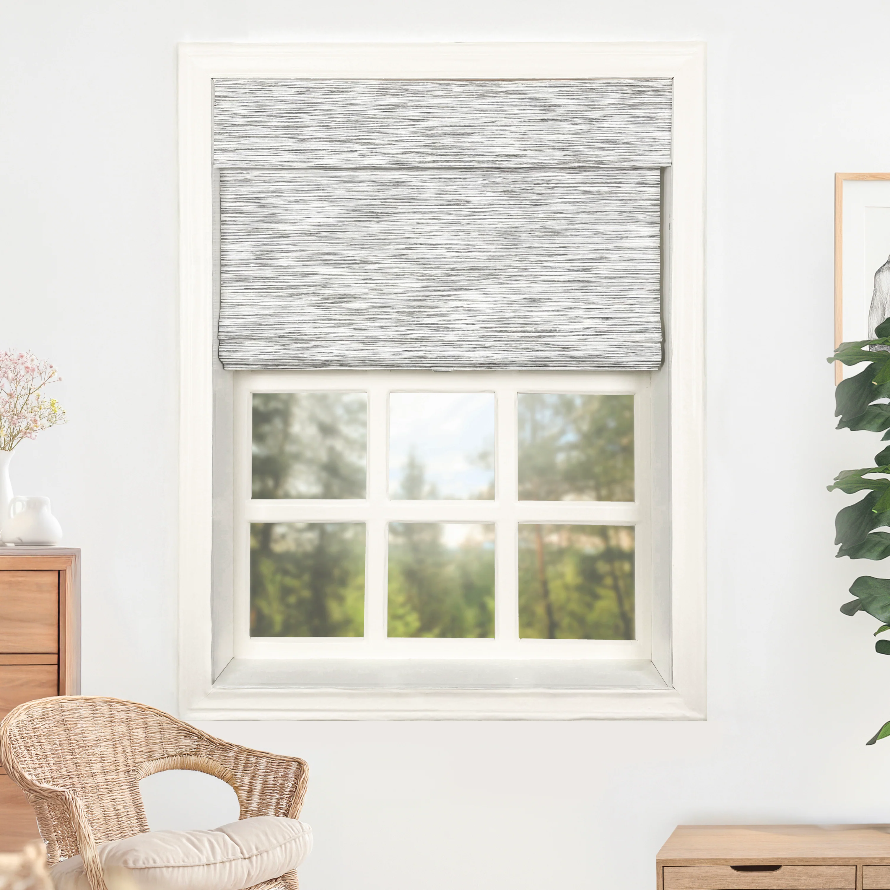 Ivy Woven Bamboo Blinds & Shades | 2 Shades on 1 Headrail - Image 9