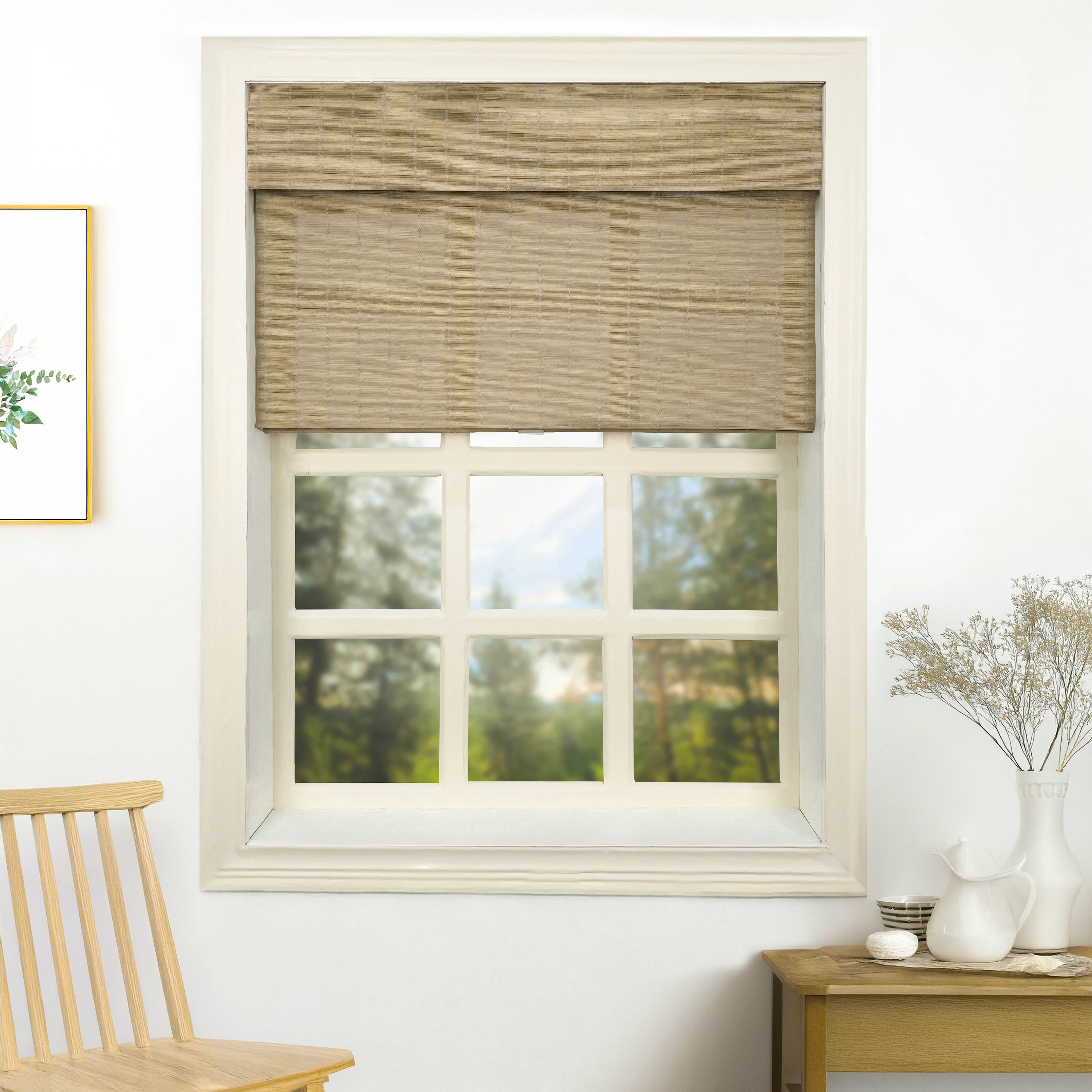 Ivy Woven Bamboo Blinds & Shades | 2 Shades on 1 Headrail - Image 10