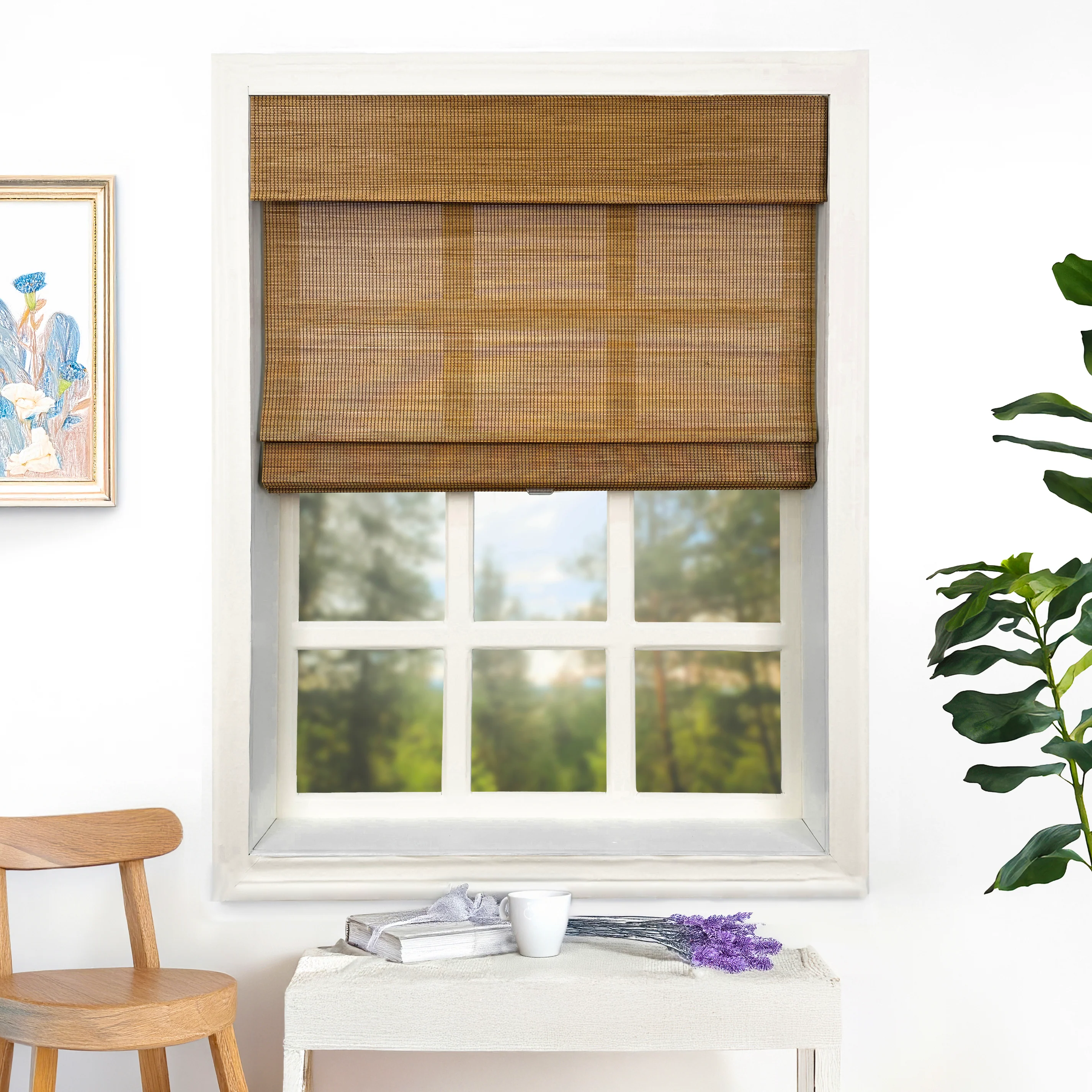 Ivy Woven Bamboo Blinds & Shades | 2 Shades on 1 Headrail - Image 15
