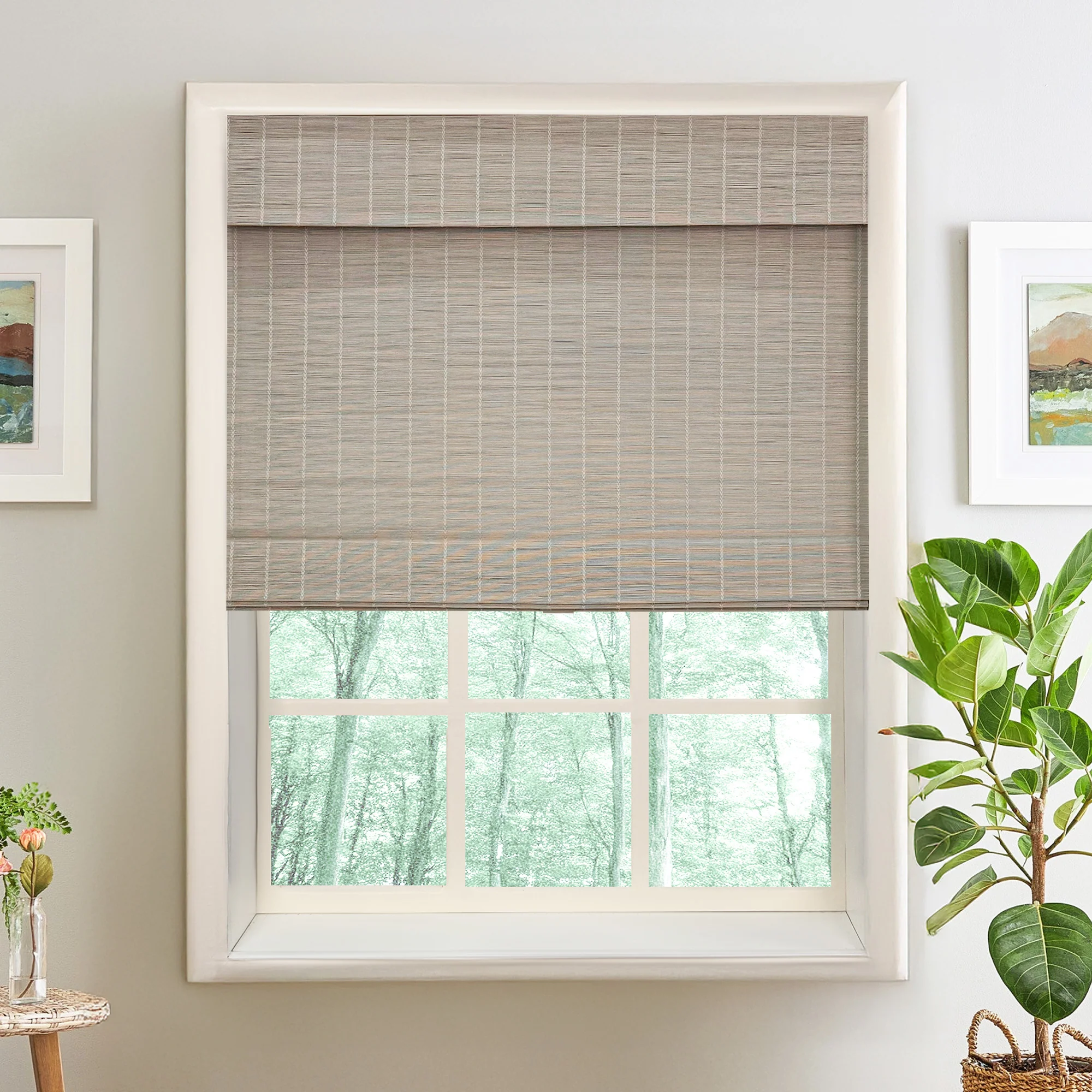 Ivy Woven Bamboo Blinds & Shades | 2 Shades on 1 Headrail - Image 19