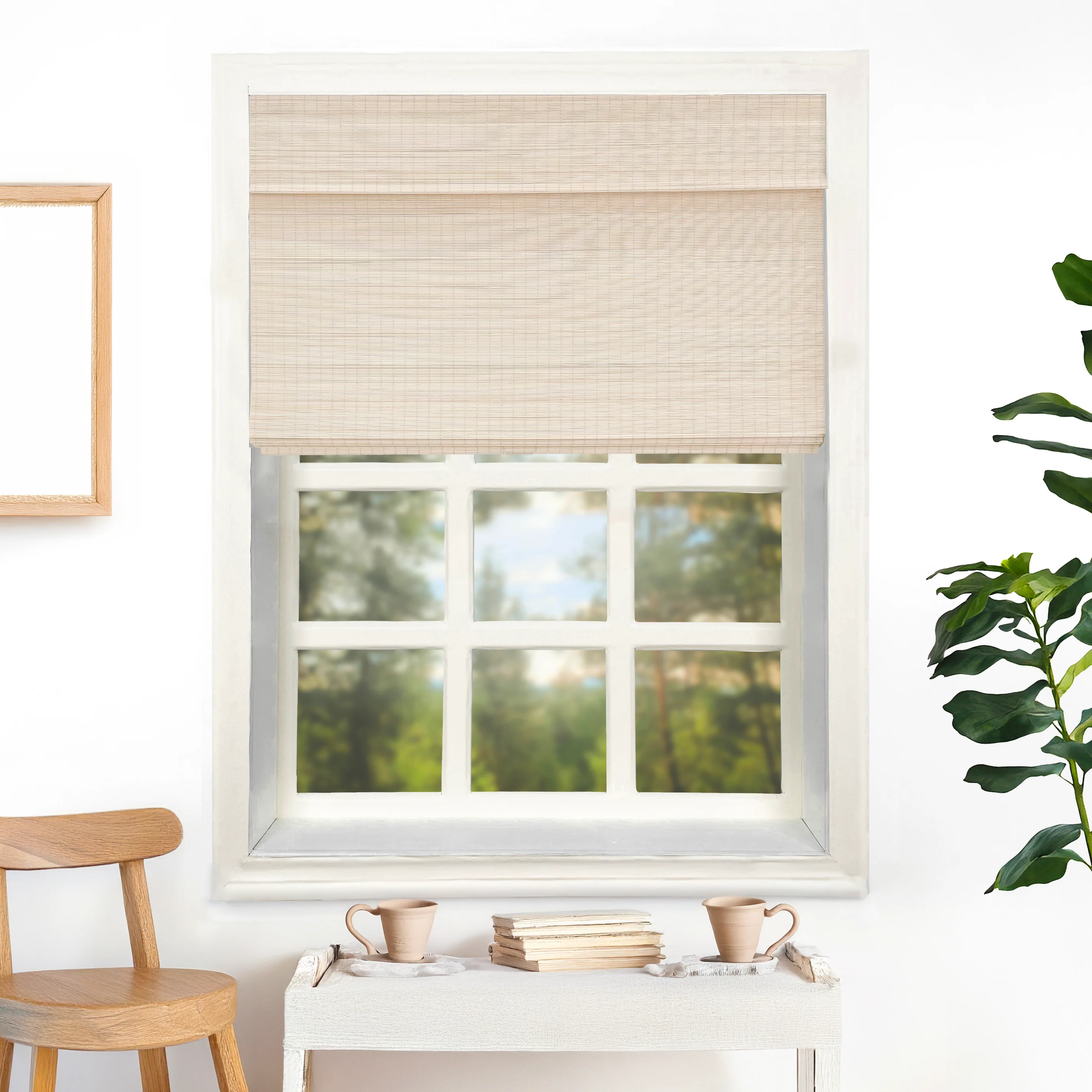 Nomi Woven Bamboo Blinds & Shades Top Down Bottom Up | Sandstone - Image 5