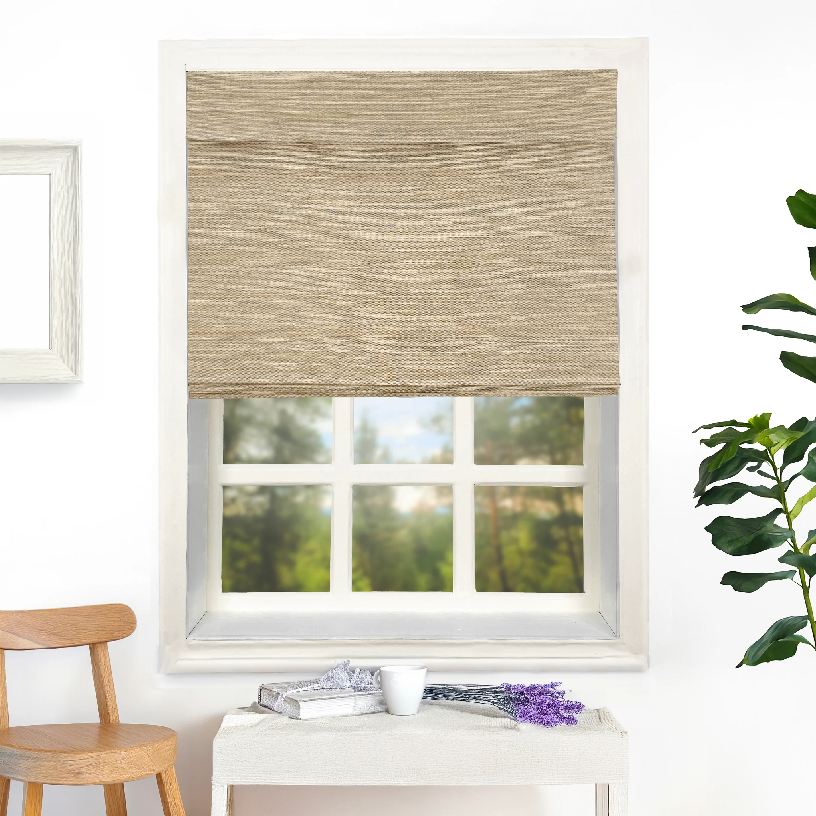 Nomi Woven Bamboo Blinds & Shades Top Down Bottom Up | Hemp Grass - Image 7