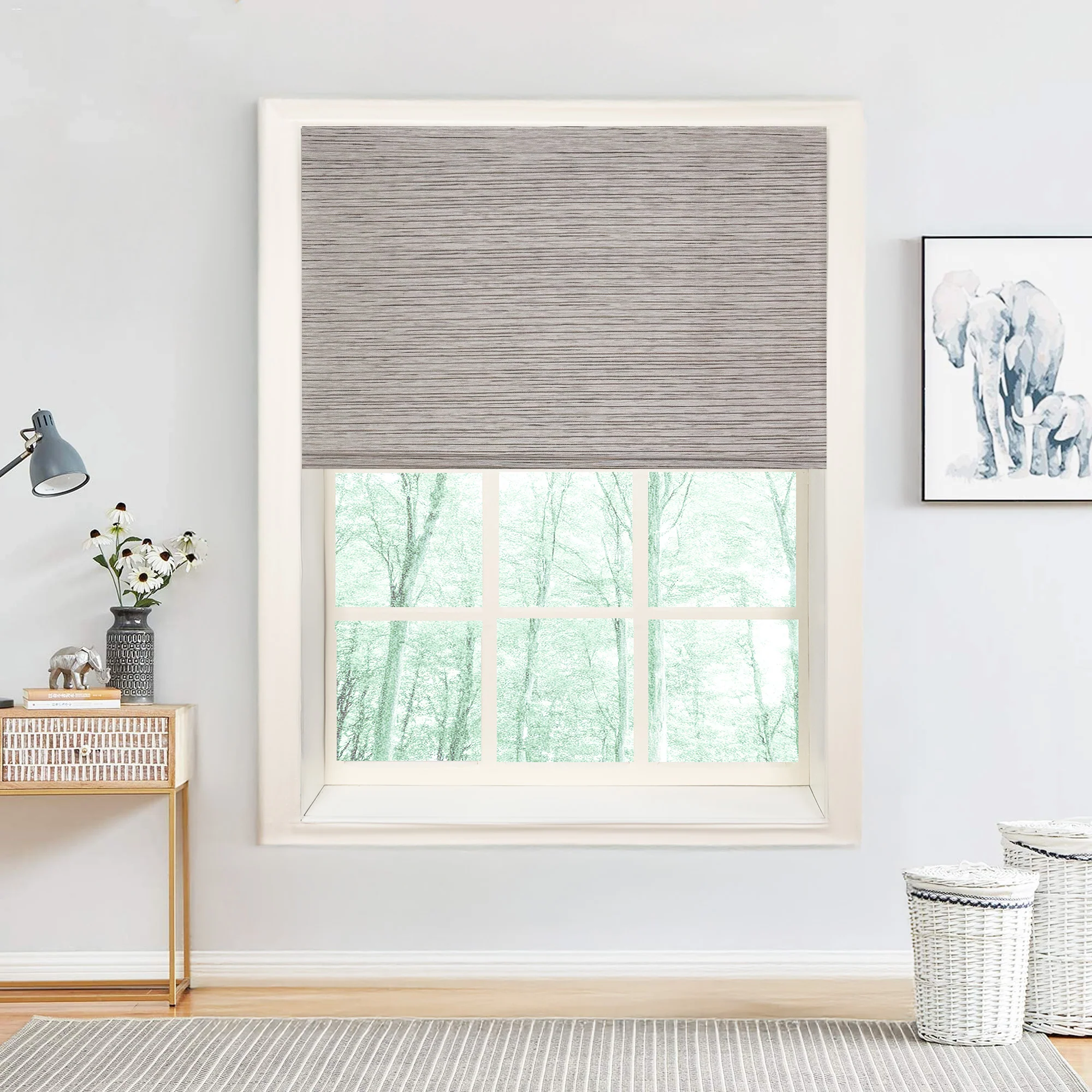 Natural Jute & Hemp Blinds & Shades | 2 Shades on 1 Headrail