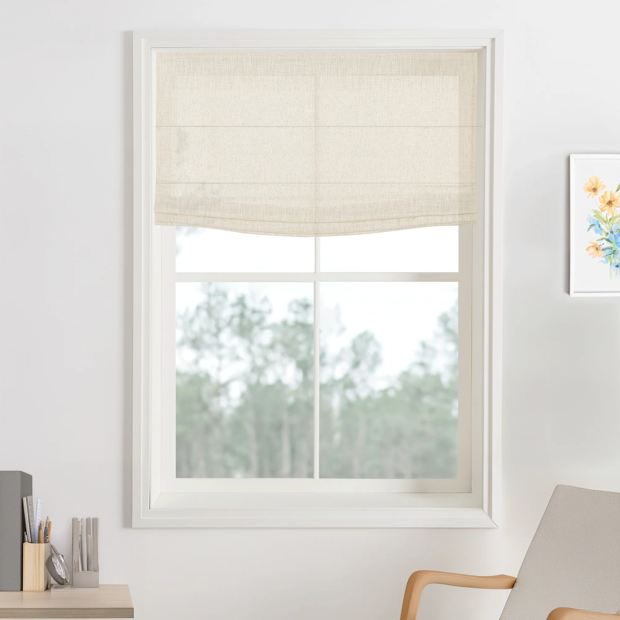 Custom Motorized Roman Shade & Blinds