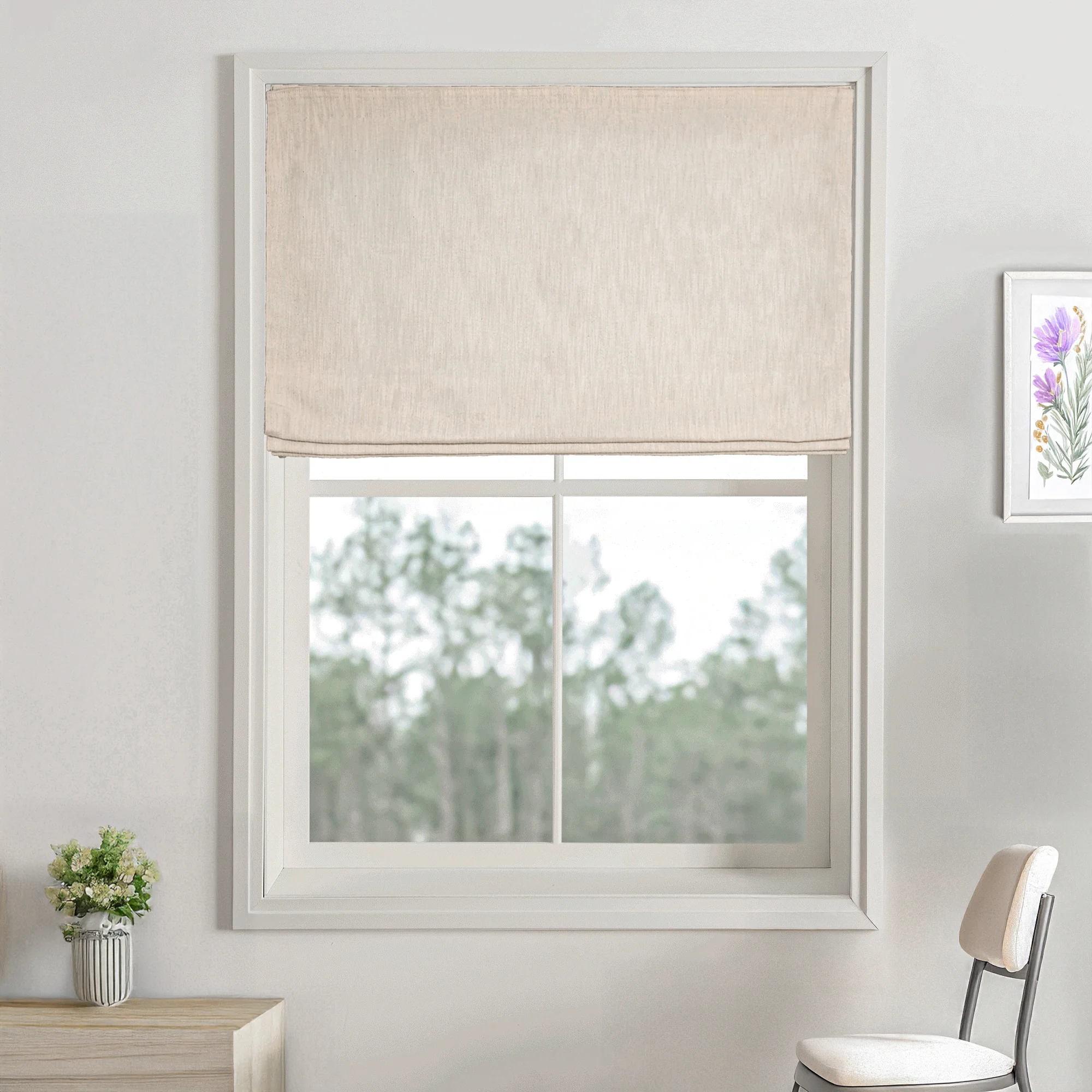 Custom Motorized Roman Shade & Blinds - Image 15