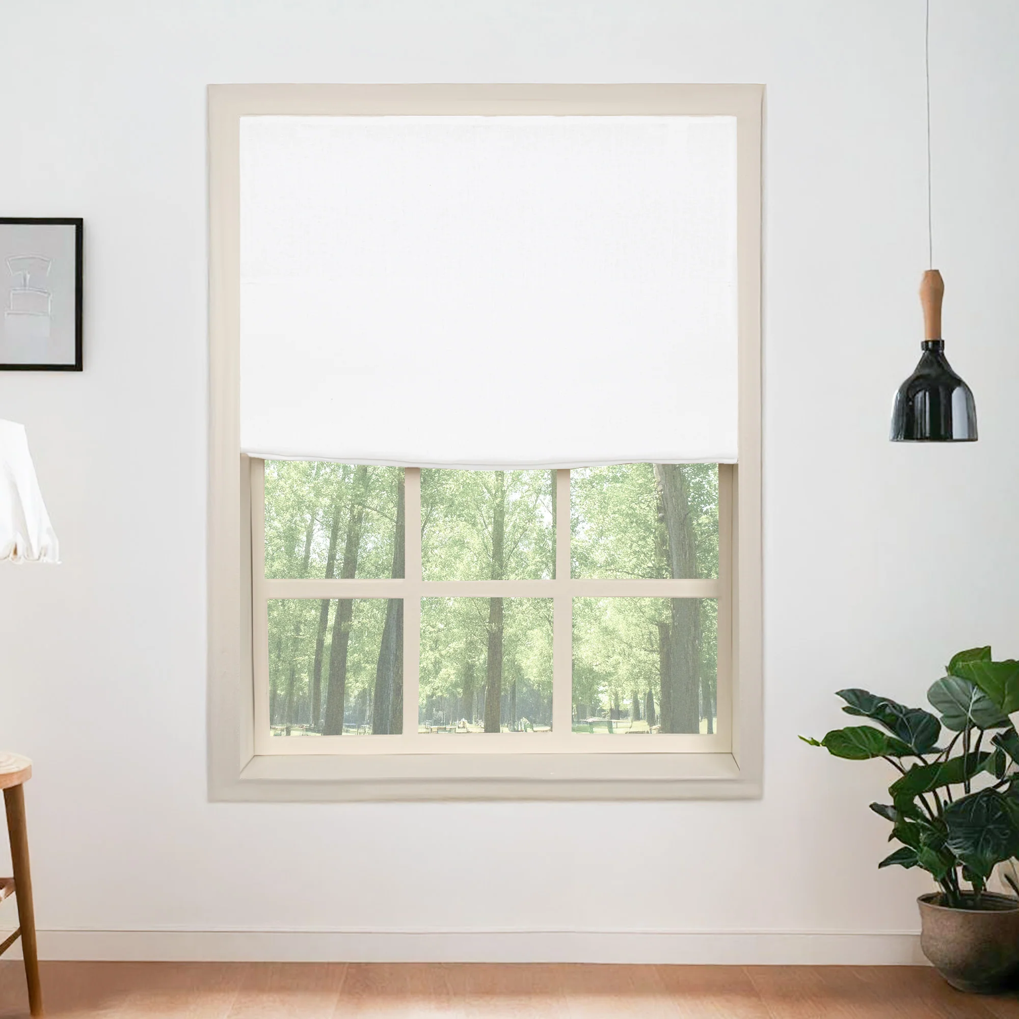 Custom Motorized Roman Shade & Blinds - Image 3