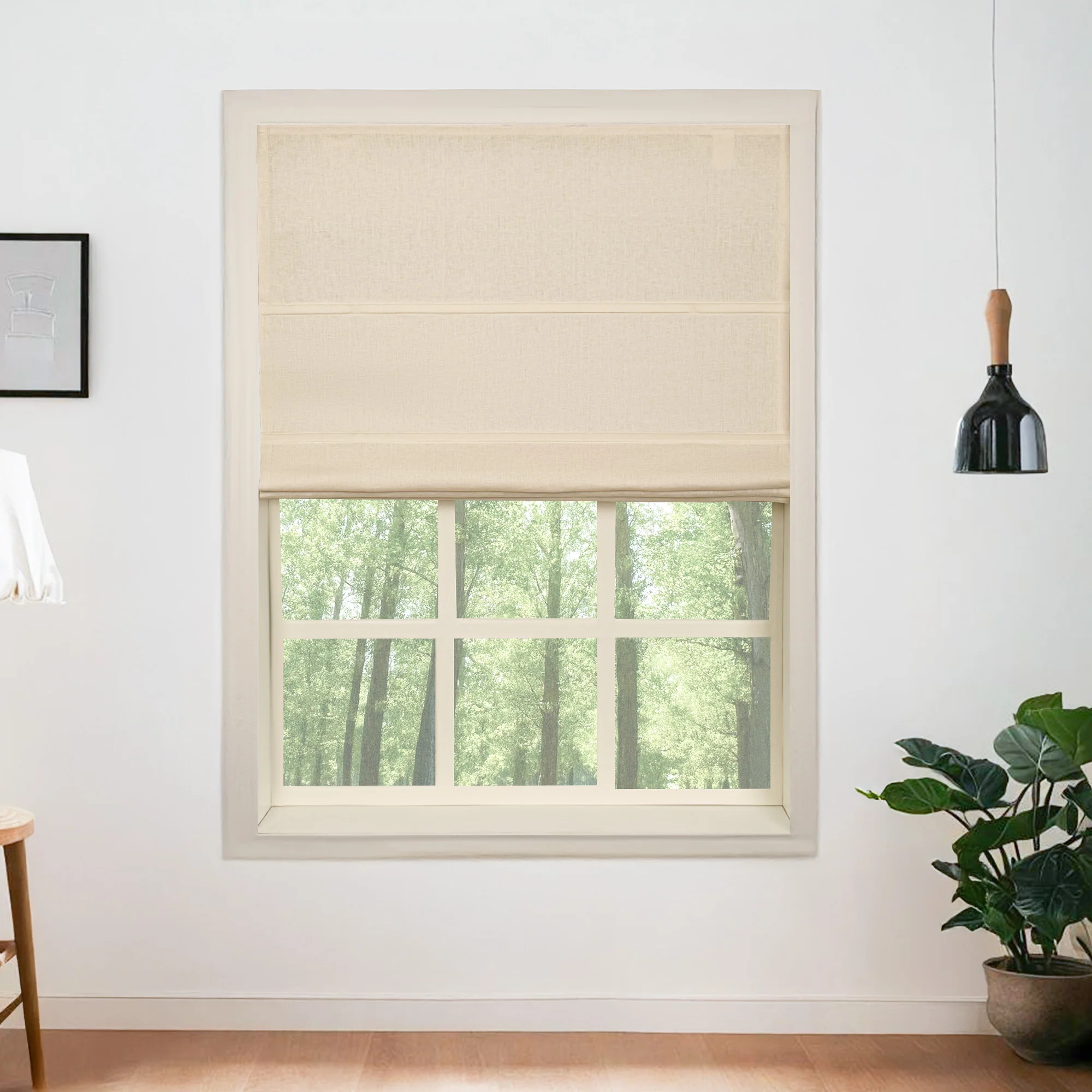 Custom Plain Fold Roman Shade & Blinds - Image 3