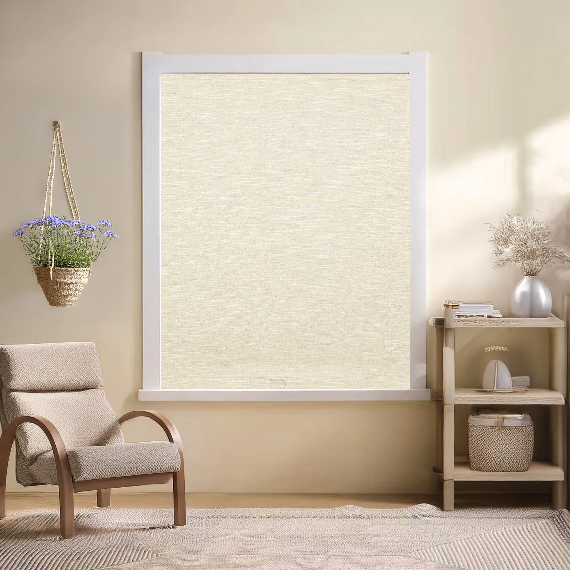 Jenna Linen Roman Shades & Blinds | Relaxed - Image 9
