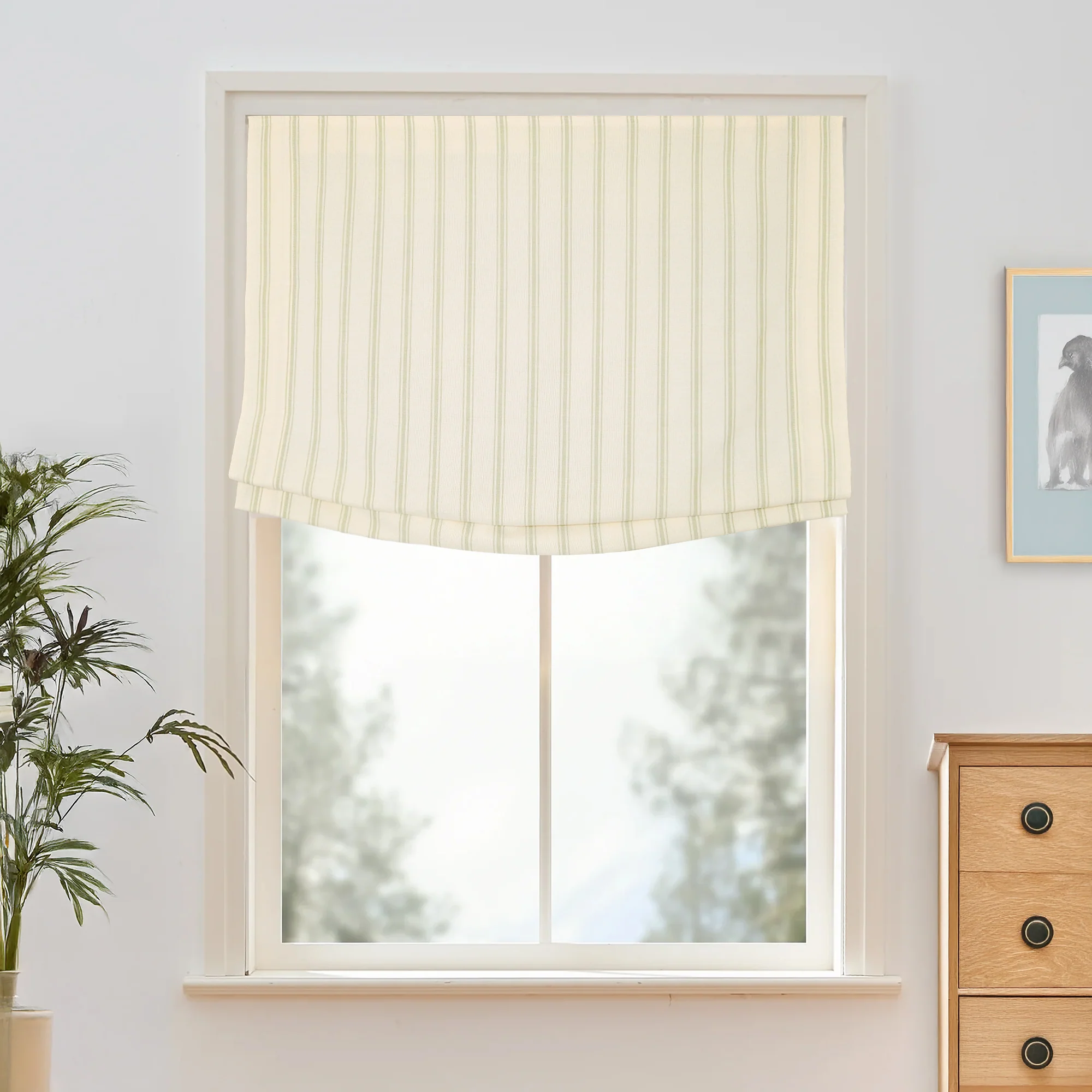 Custom Relaxed Roman Shade & Blinds - Image 6