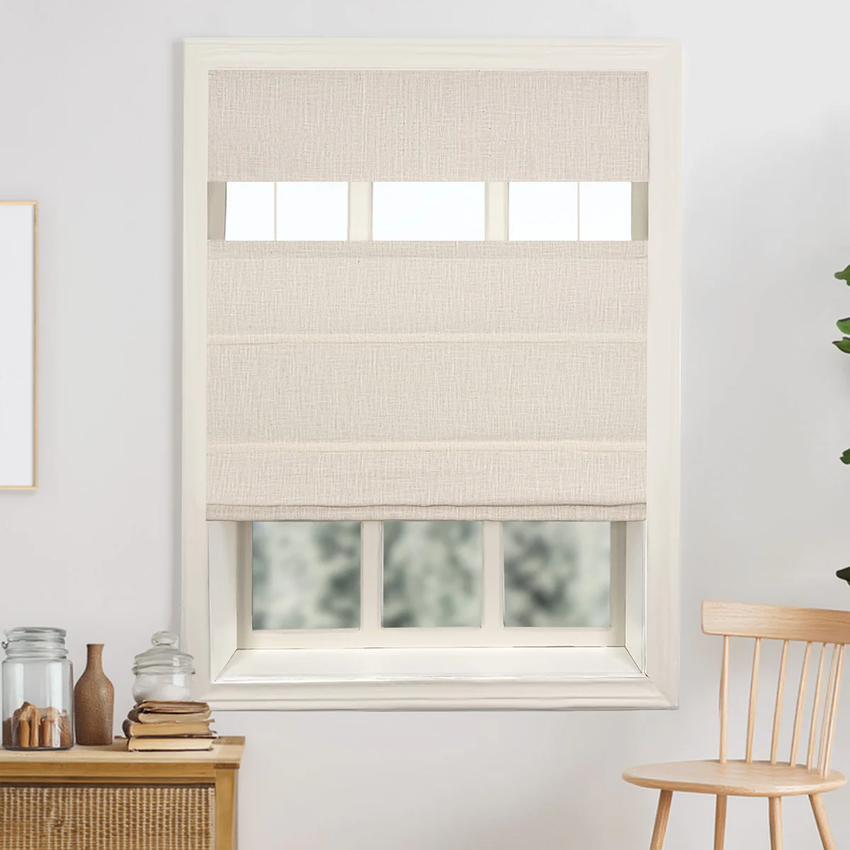 Custom Top Down Bottom Up Roman Shade & Blinds
