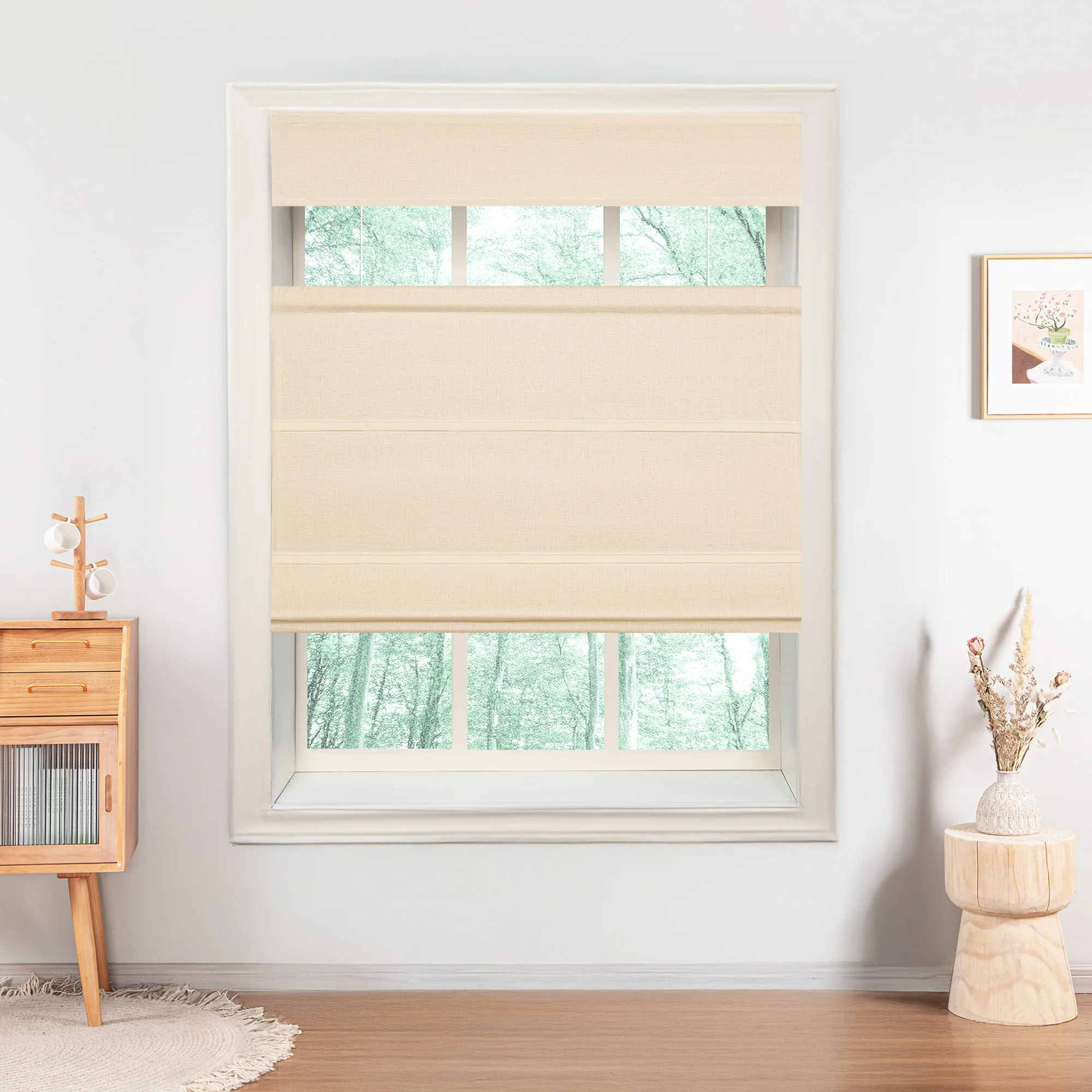 Custom Top Down Bottom Up Roman Shade & Blinds - Image 5