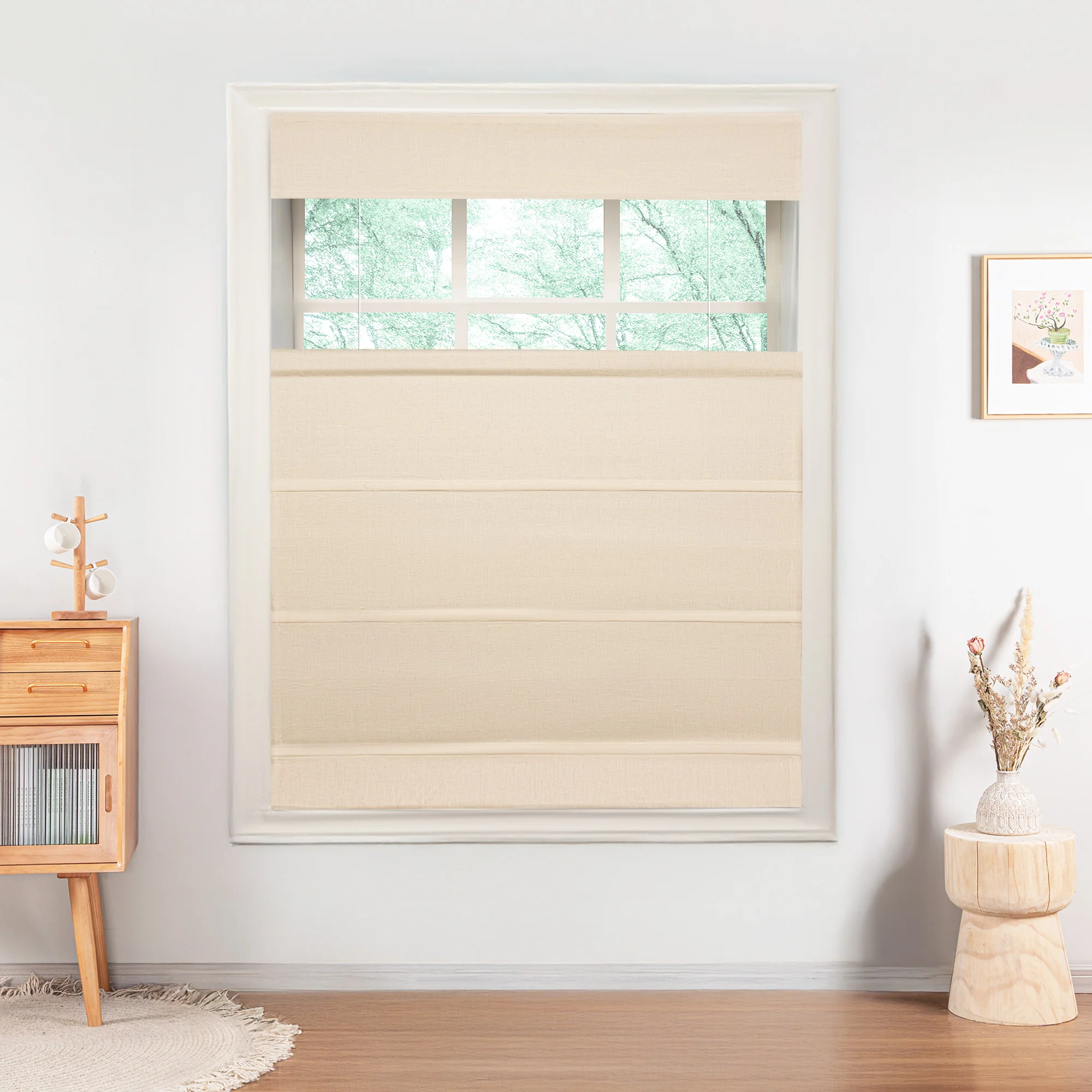 Custom Top Down Bottom Up Roman Shade & Blinds - Image 6