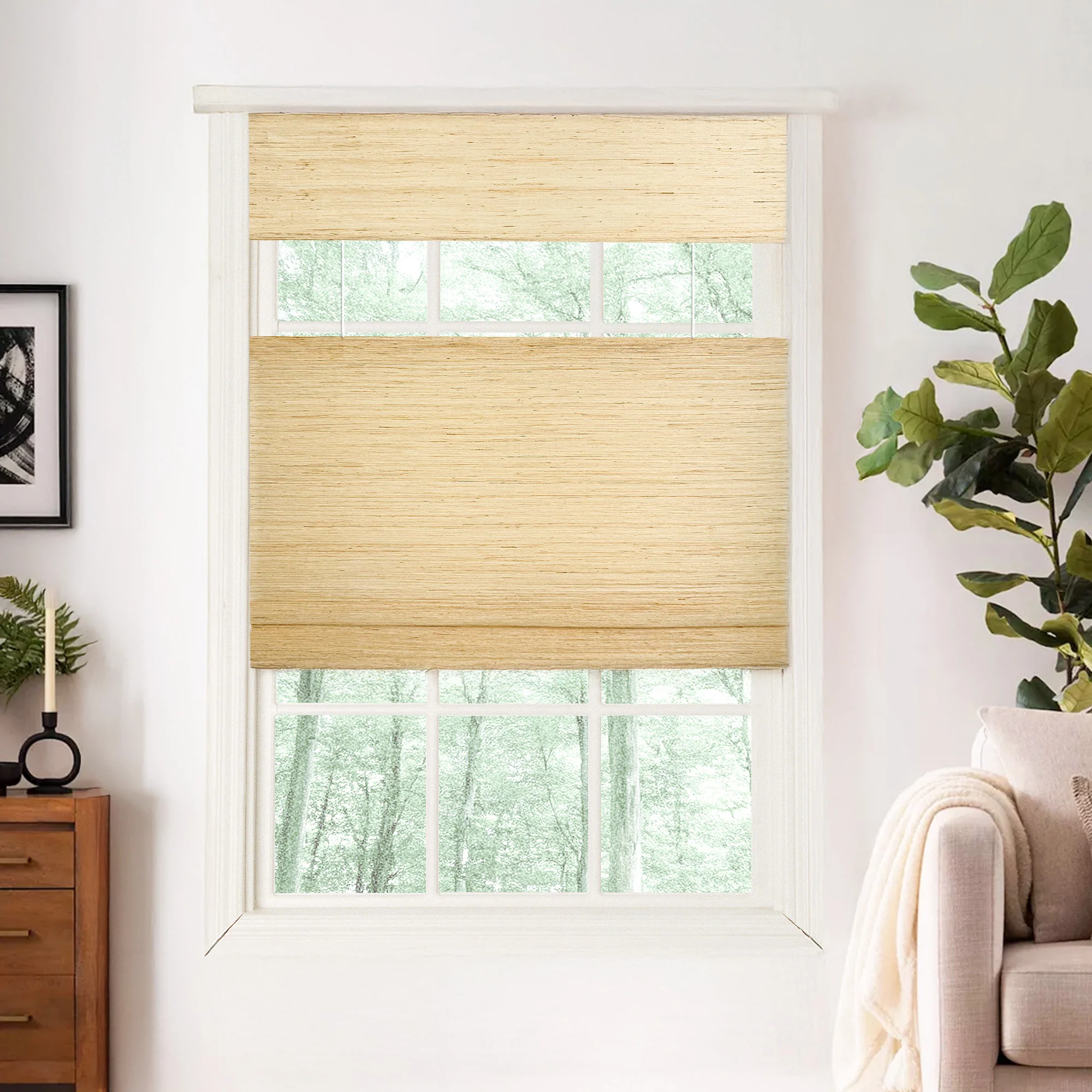 Extra Wide Bamboo Shade & Blinds|Top Down Bottom Up - Image 9