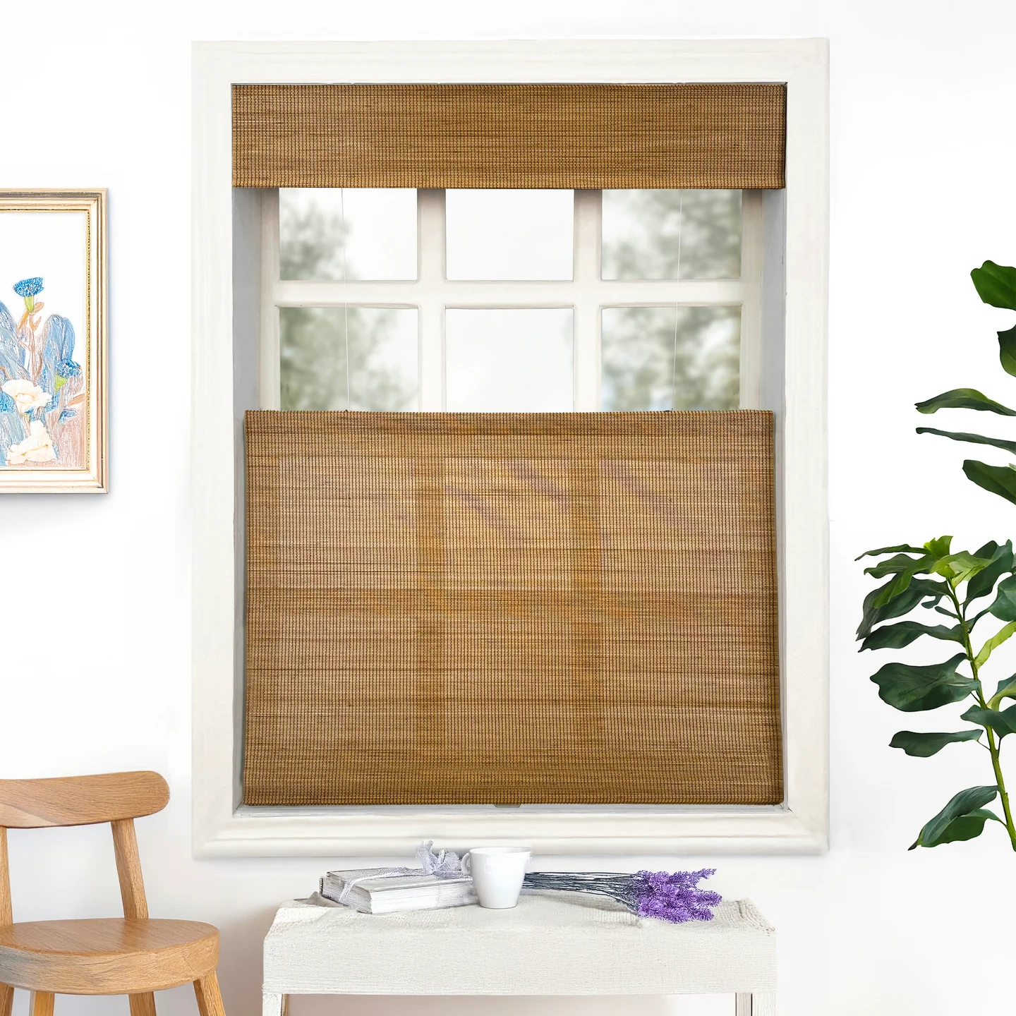Ivy Woven Bamboo Blinds & Shades Top Down Bottom Up | Amber - Image 4