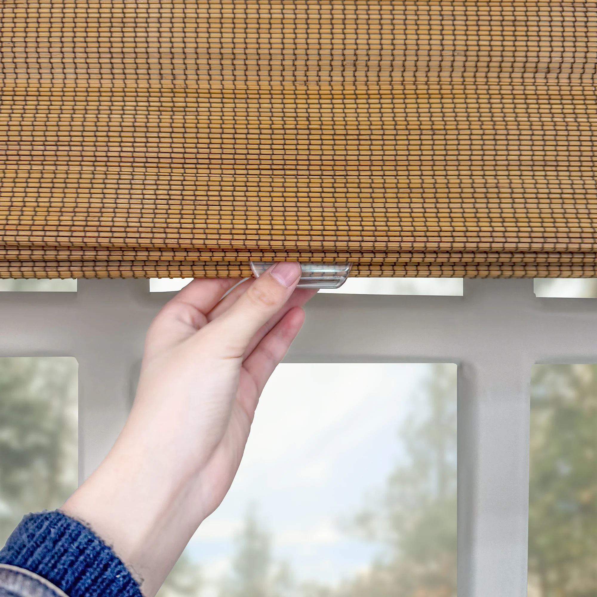 Ivy Woven Bamboo Blinds & Shades Top Down Bottom Up | Amber - Image 7