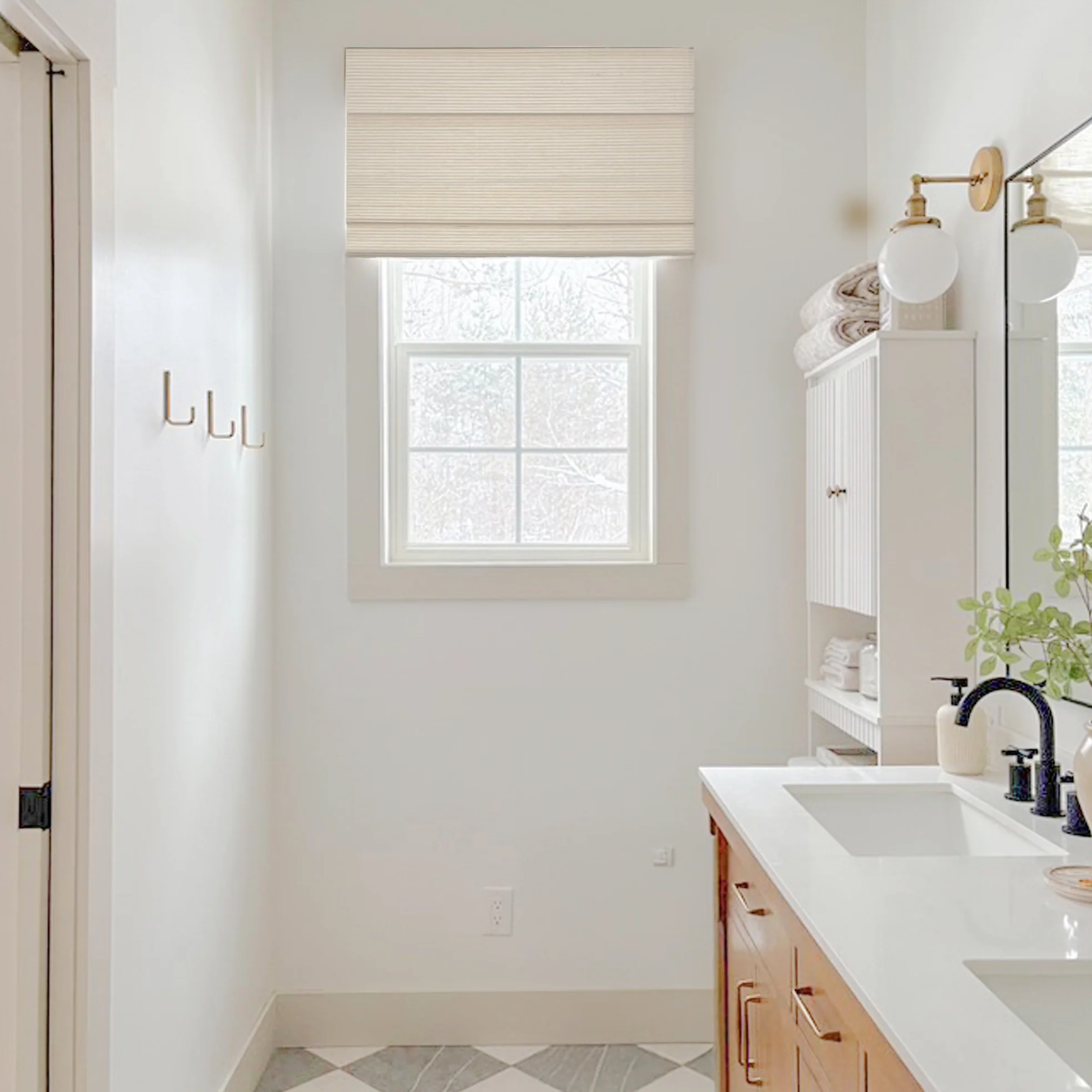 Ivy Woven Bamboo Blinds & Shades Top Down Bottom Up | Bone White - Image 2
