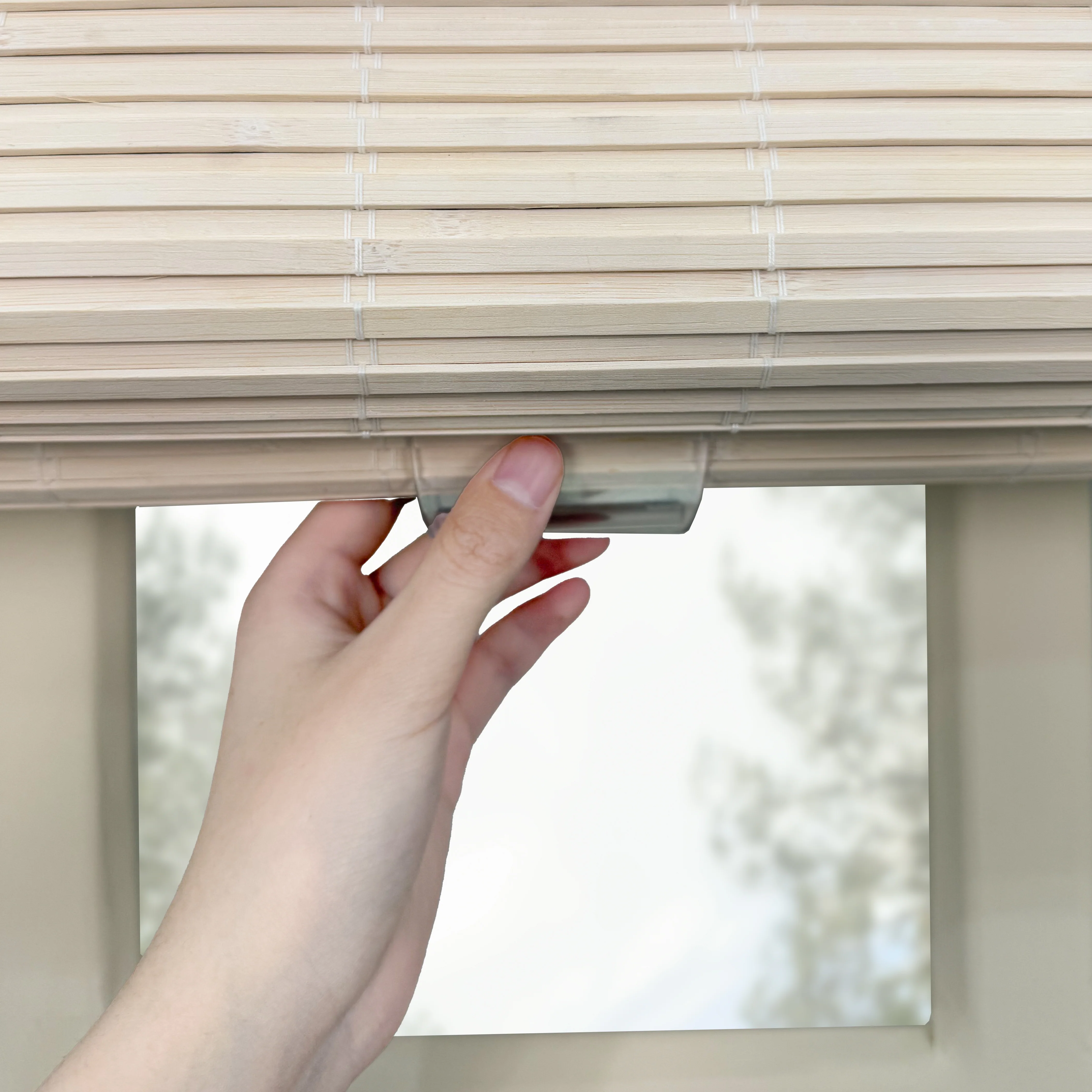 Ivy Woven Bamboo Blinds & Shades Top Down Bottom Up | Bone White - Image 7