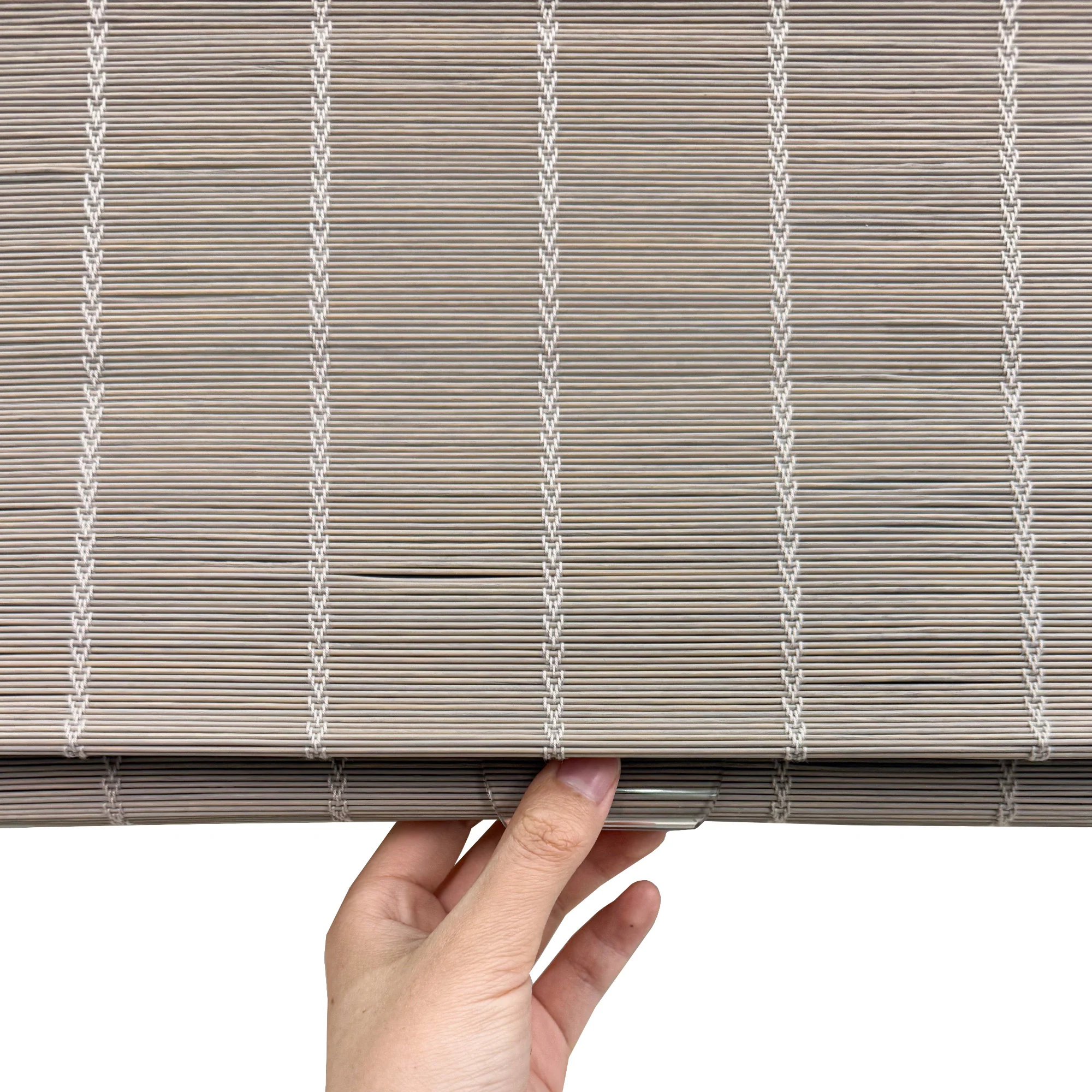Ivy Woven Bamboo Blinds & Shades | Mist Gray - Image 3