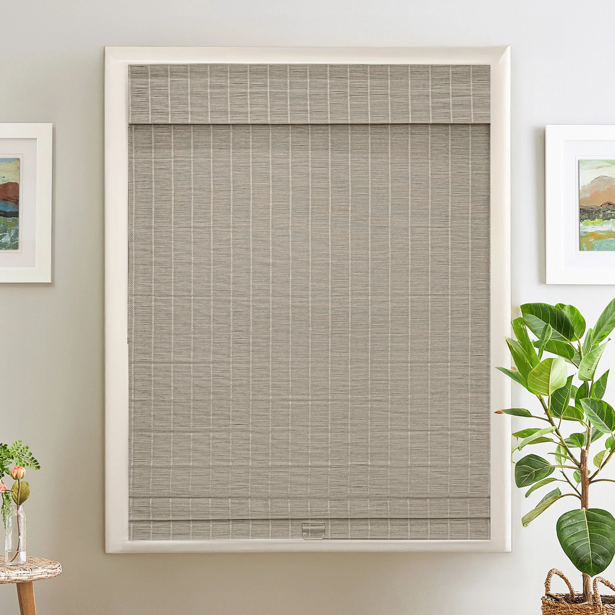Ivy Woven Bamboo Blinds & Shades | Mist Gray - Image 5