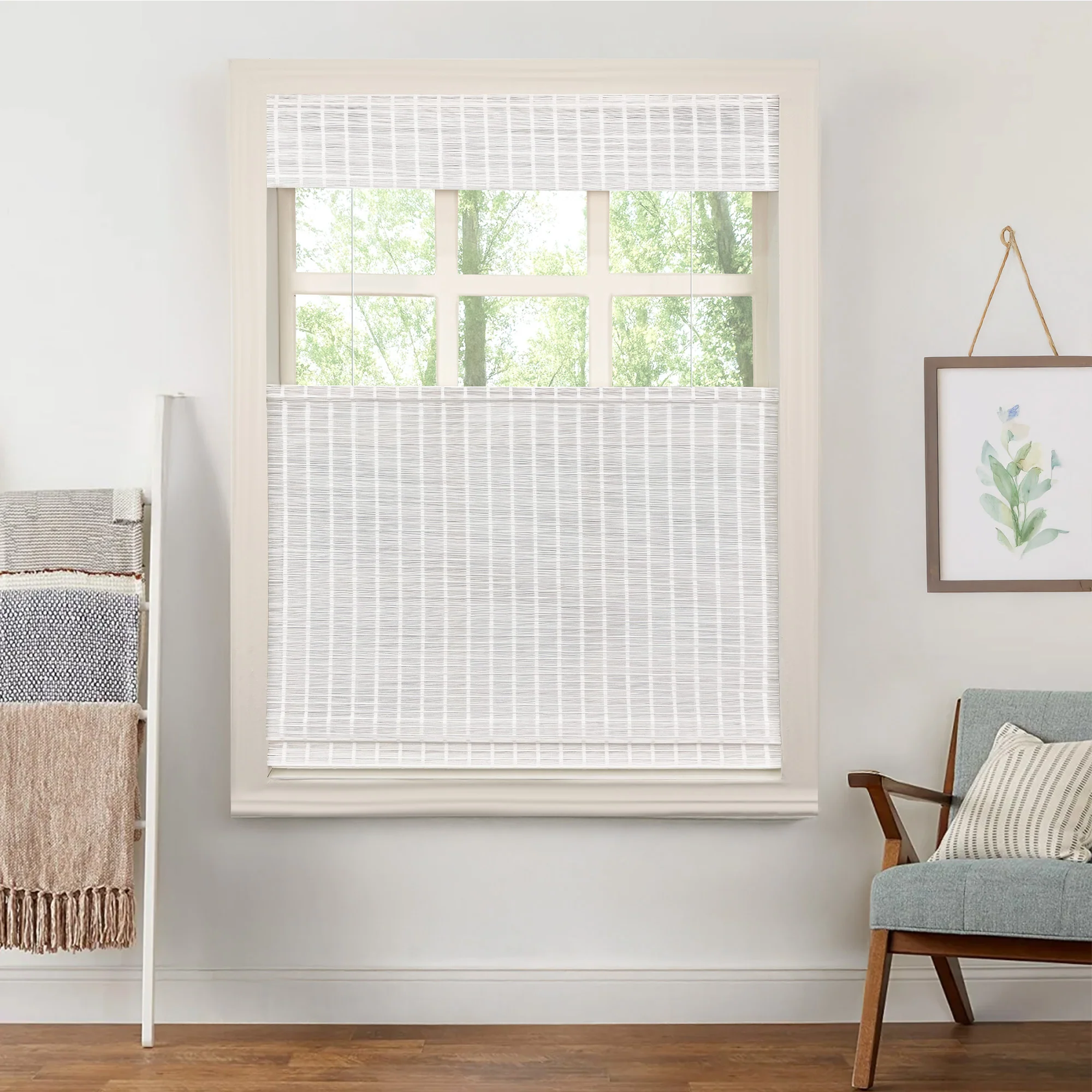 Ivy Woven Bamboo Blinds & Shades Top Down Bottom Up | Off White - Image 4