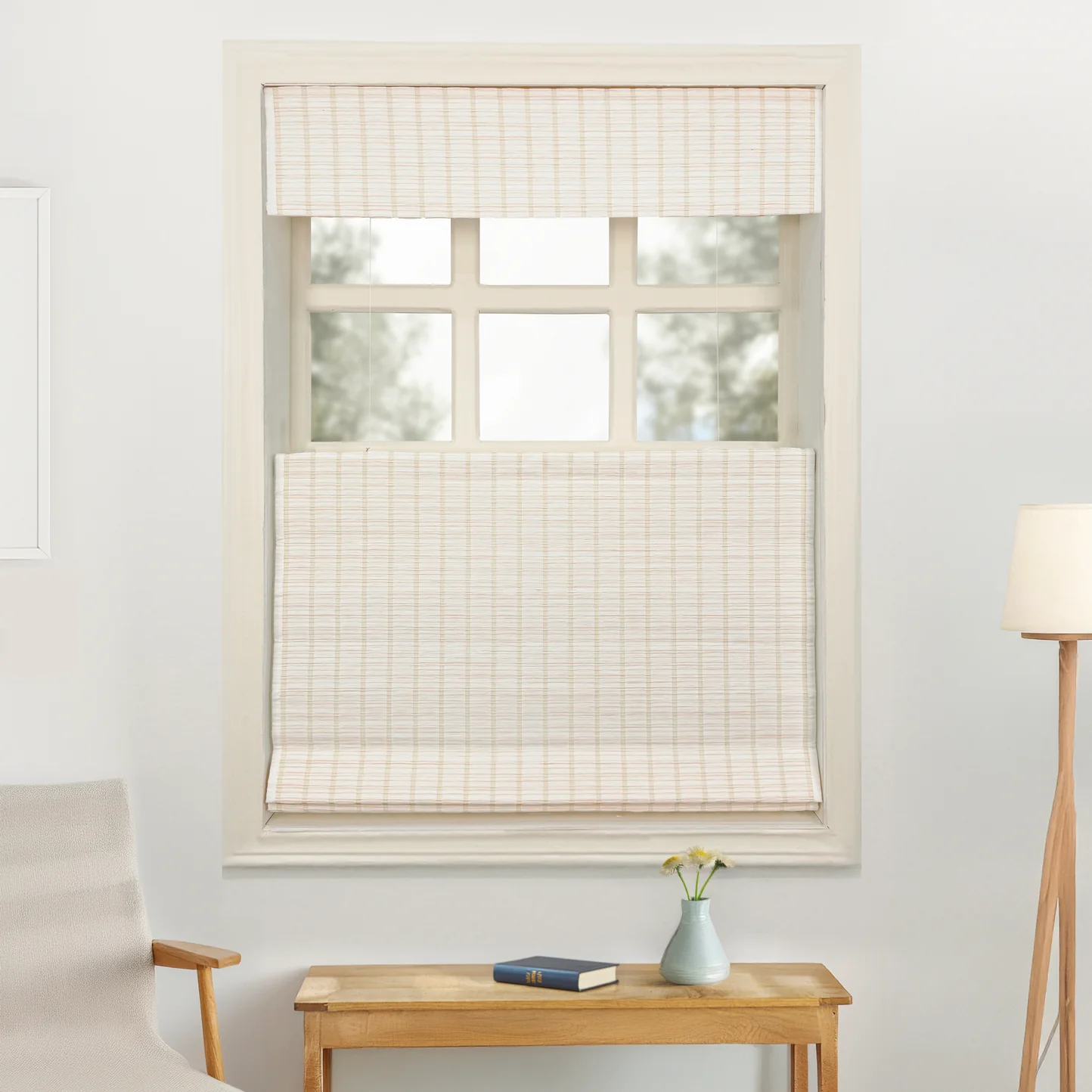 Ivy Woven Bamboo Blinds & Shades Top Down Bottom Up | Snow - Image 4