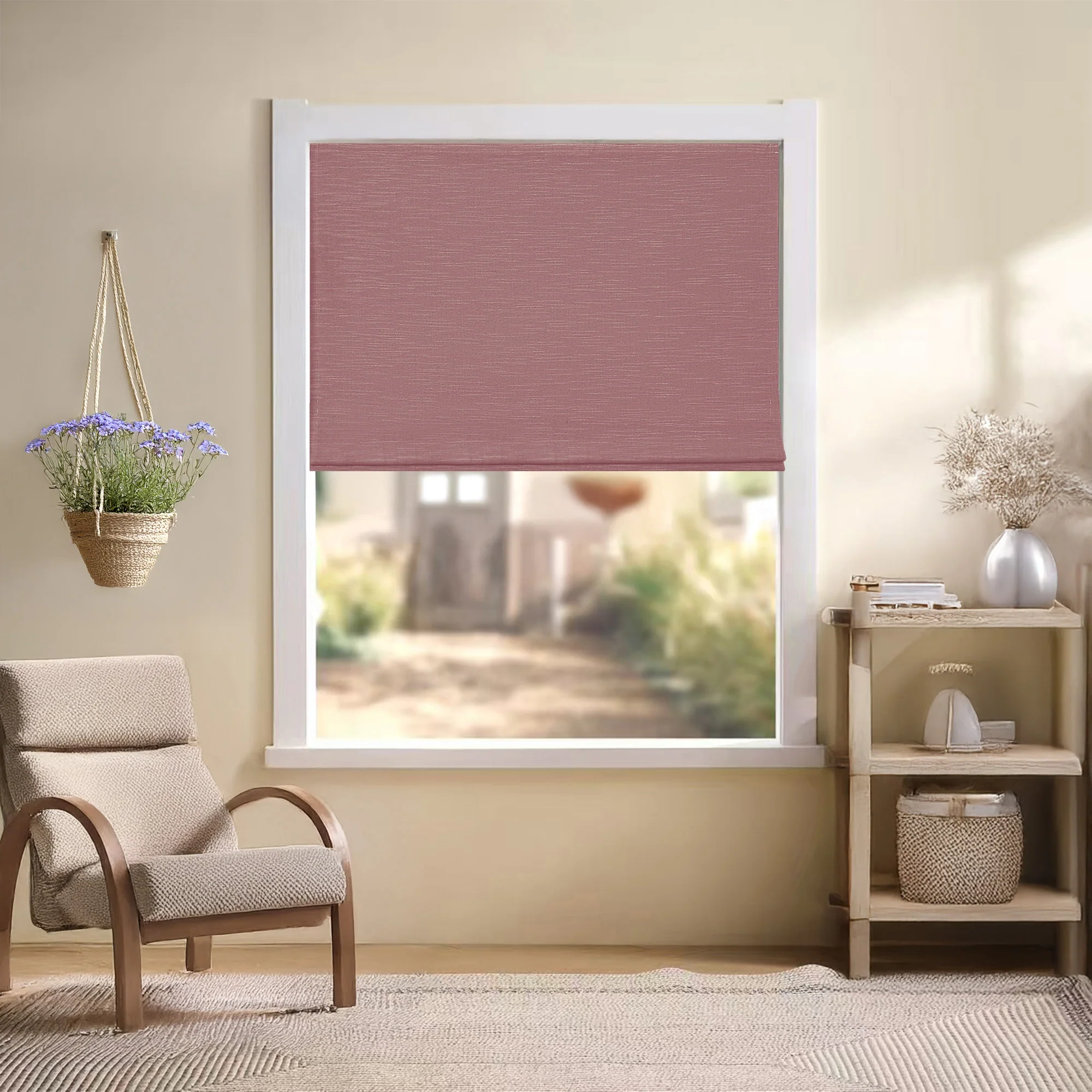 Jenna Linen Roman Shades & Blinds | Flat Fold - Image 17