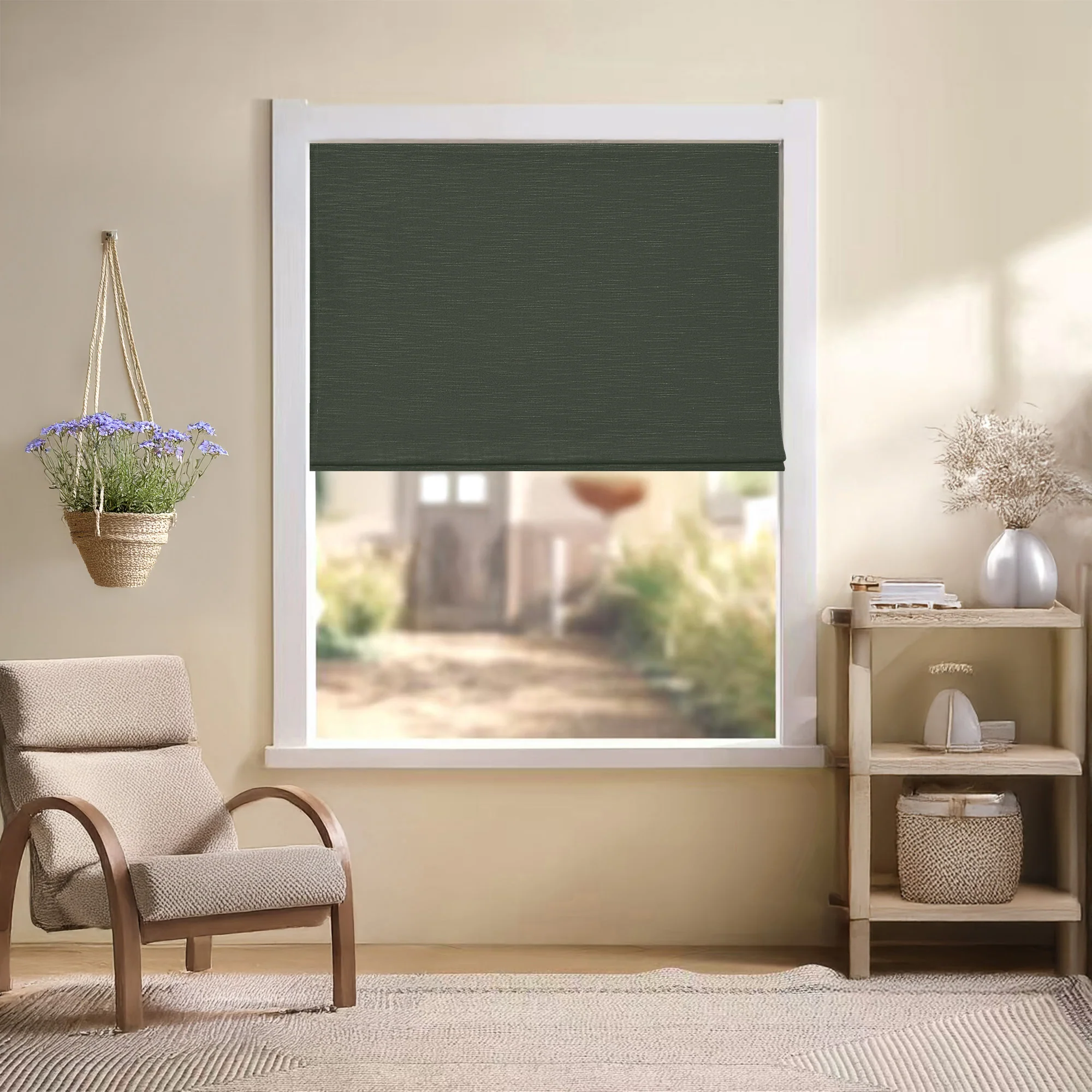 Jenna Linen Roman Shades & Blinds | Flat Fold - Image 21