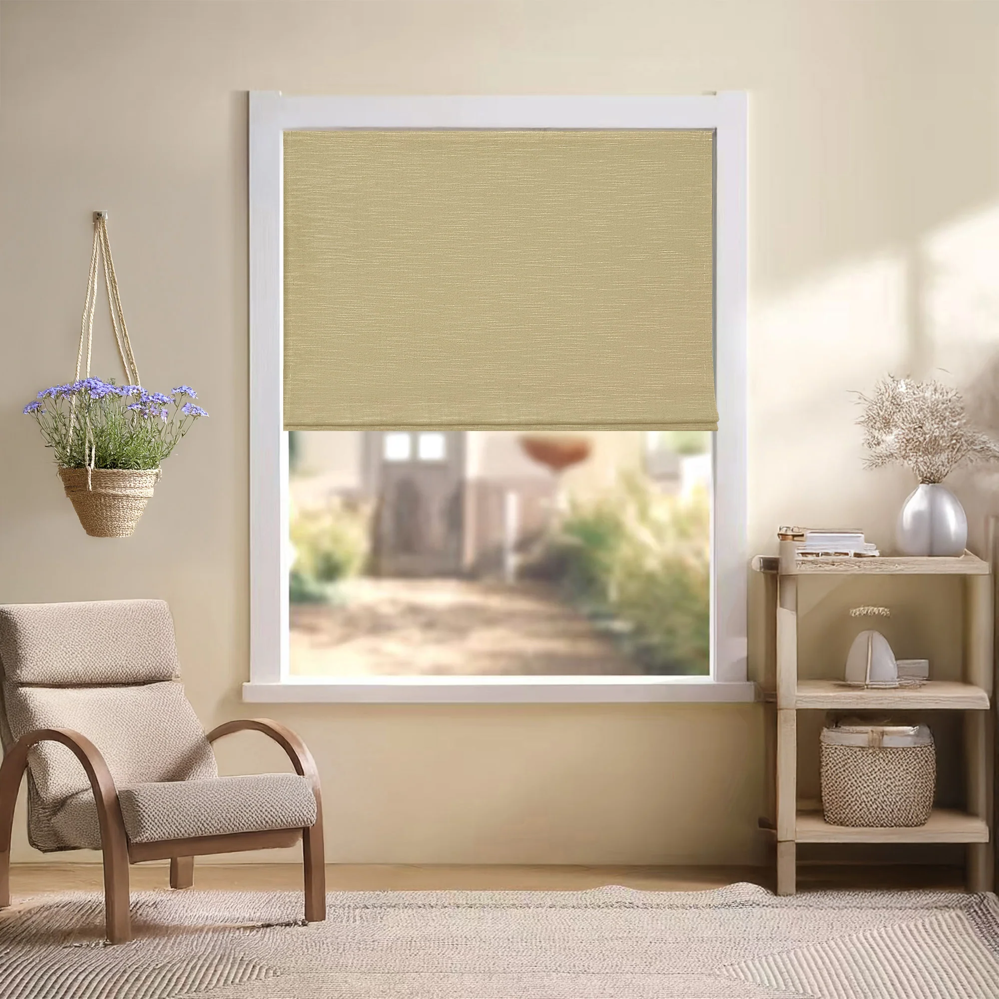 Jenna Linen Roman Shades & Blinds | Flat Fold - Image 22