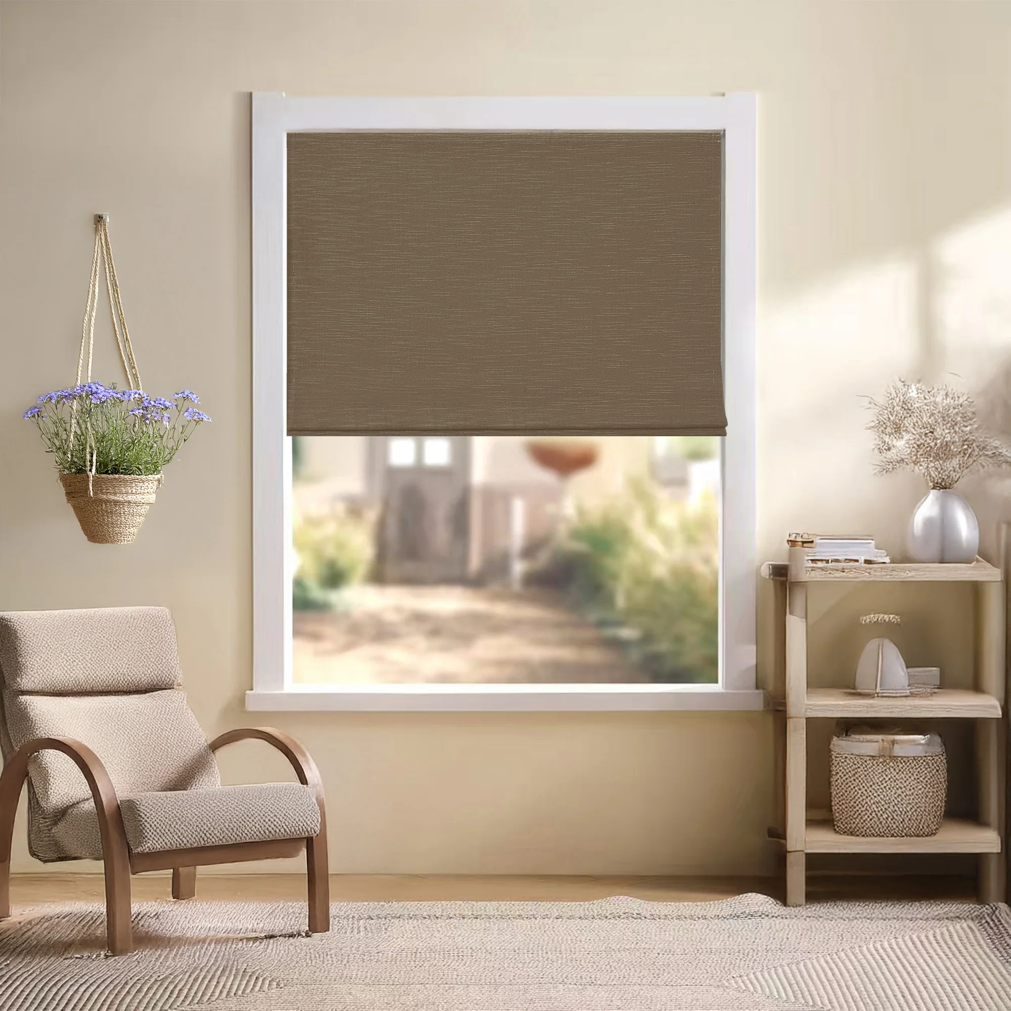 Jenna Linen Roman Shades & Blinds | Flat Fold - Image 25