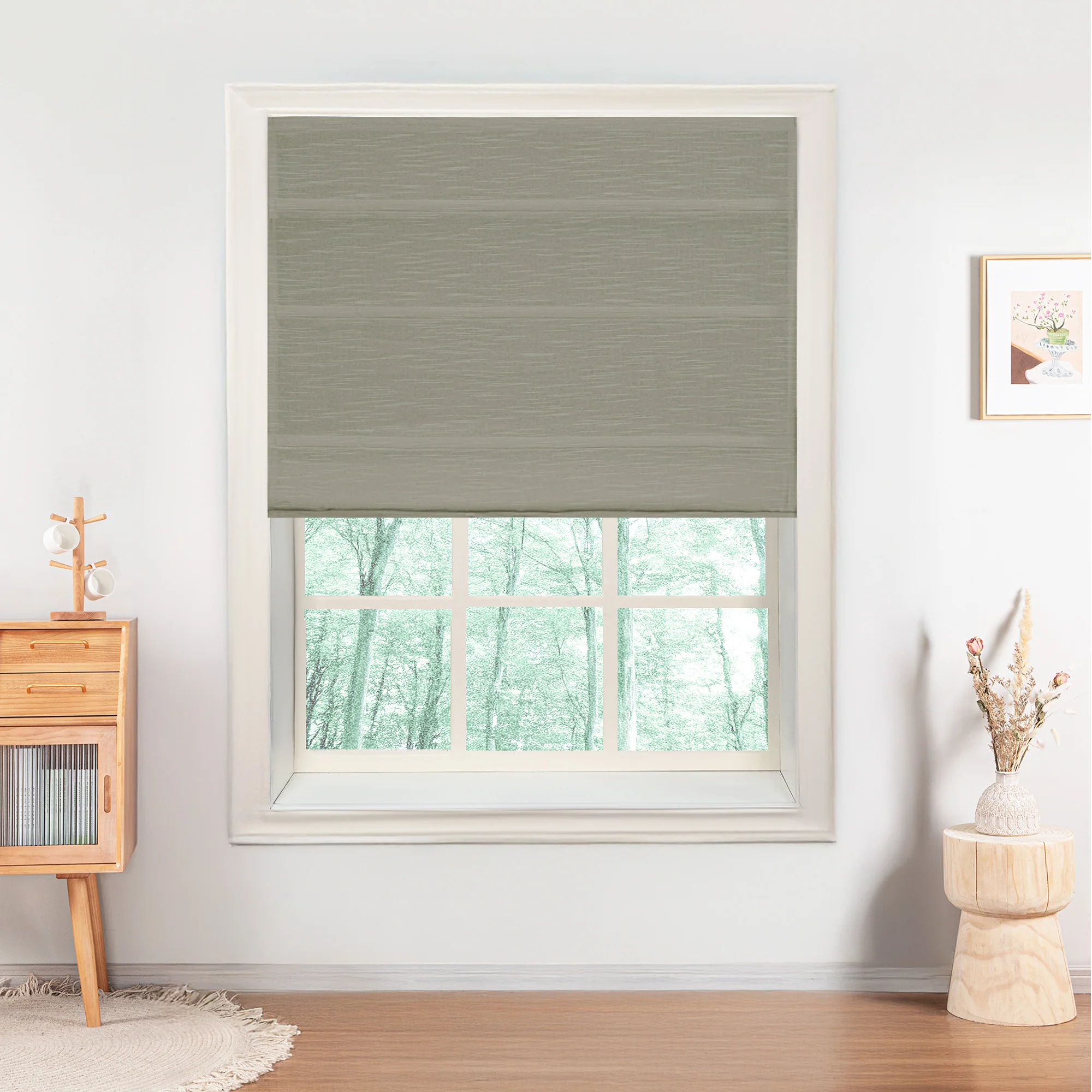 Jenna Linen Roman Shades & Blinds | Plain Fold - Image 24