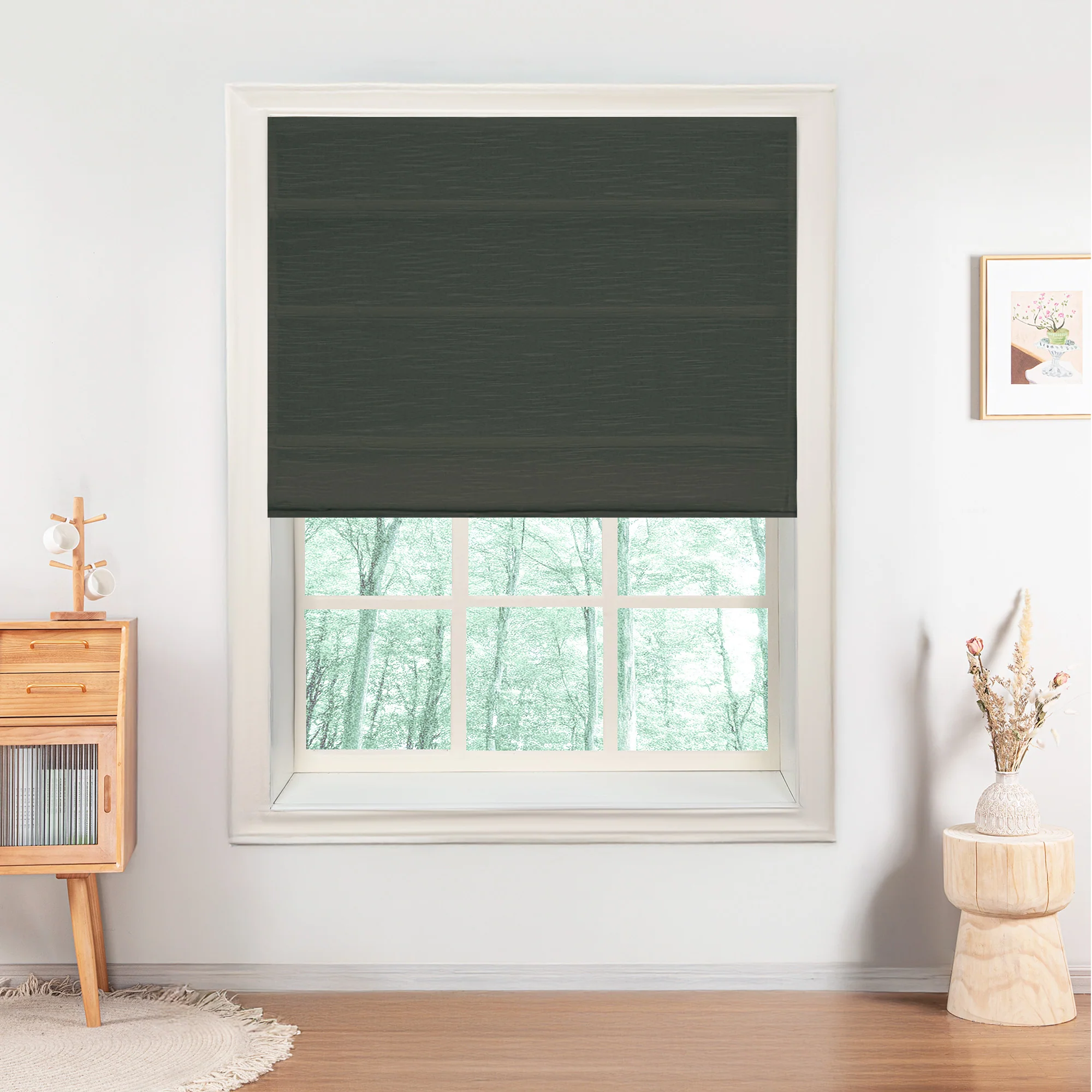 Jenna Linen Roman Shades & Blinds | Plain Fold - Image 26